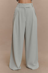 Jameson Pleated Wide Leg Pants - Light Sage