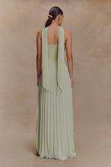 Caira Chiffon Scarf Maxi Dress - Sage