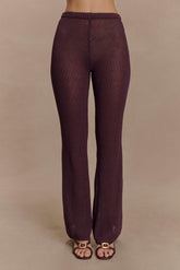 Malani Wide Leg Knit Pants - Chocolate