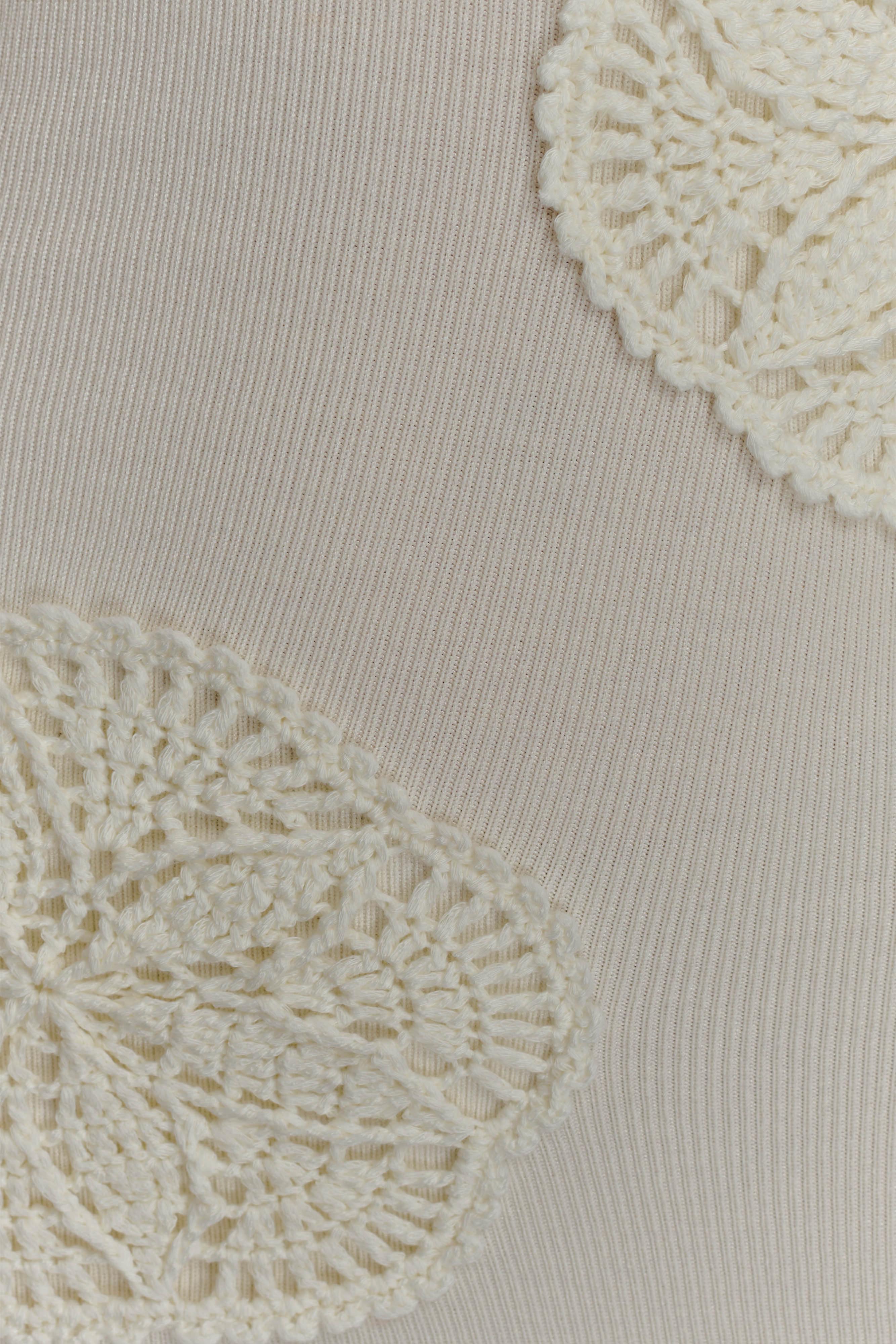 Teneika Crochet Knit Maxi Dress - Ivory