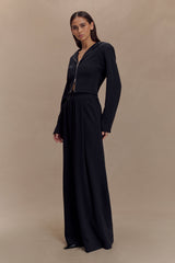 Quinn Zip Up Hoodie - Black