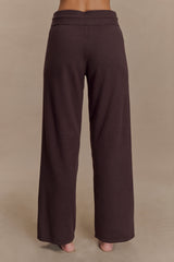 Natalya Knit Wide Leg Pants - Dark Chocolate
