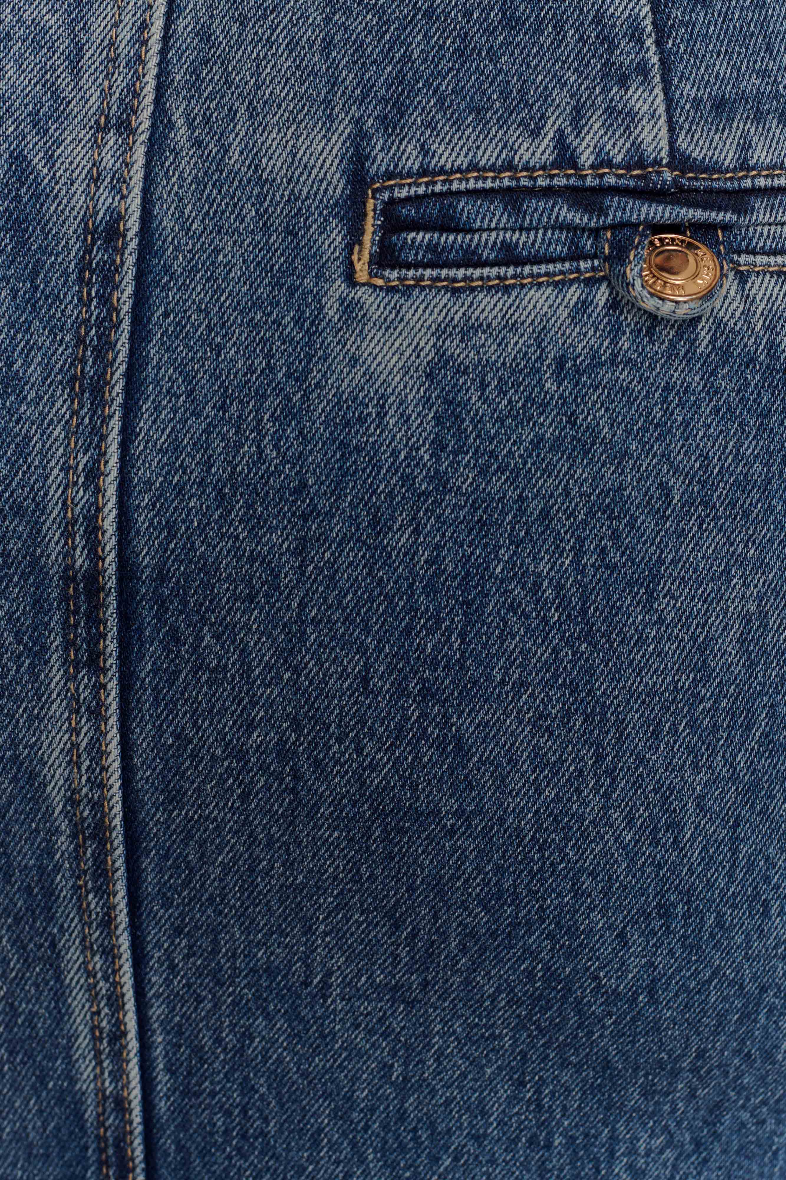 Loretta Denim Maxi Skirt - Washed Dark Blue