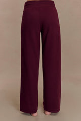 Natalya Knit Wide Leg Pants - Merlot