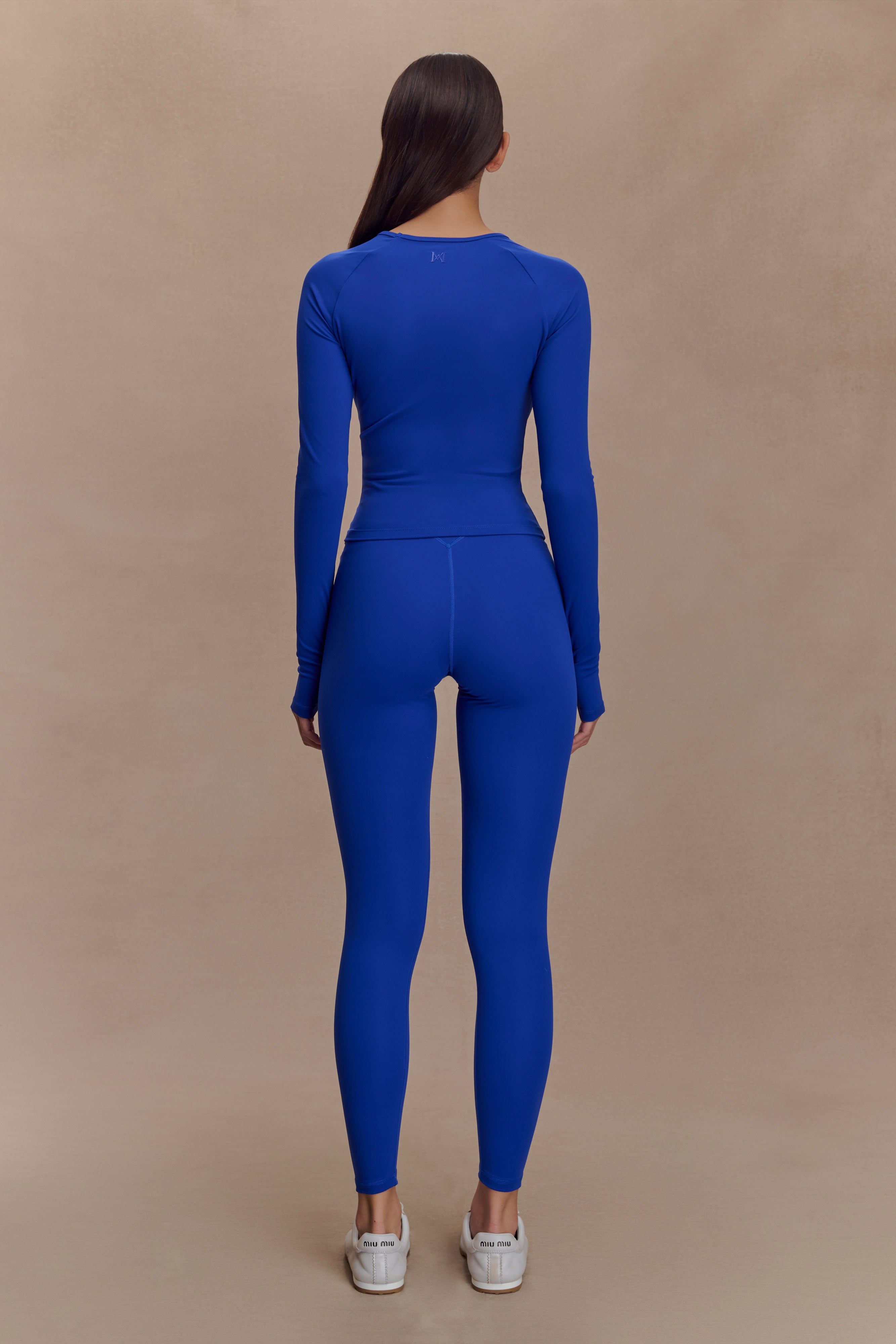 Eliana Long Sleeve Active Top - Cobalt