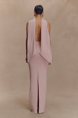 Darby Knit Scarf Maxi Dress - Pale Pink