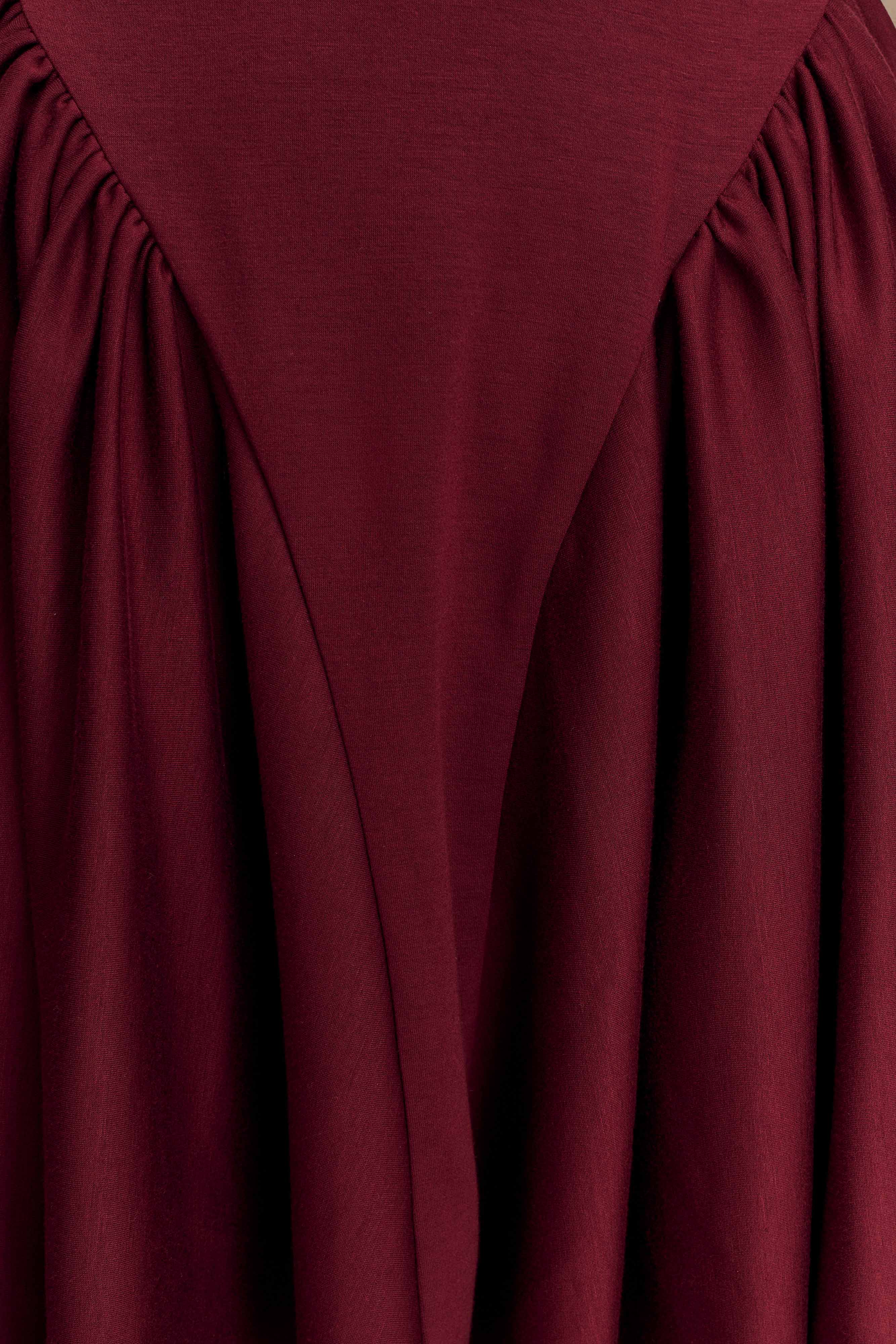 Sharon Scuba Jersey Mini Dress - Wine