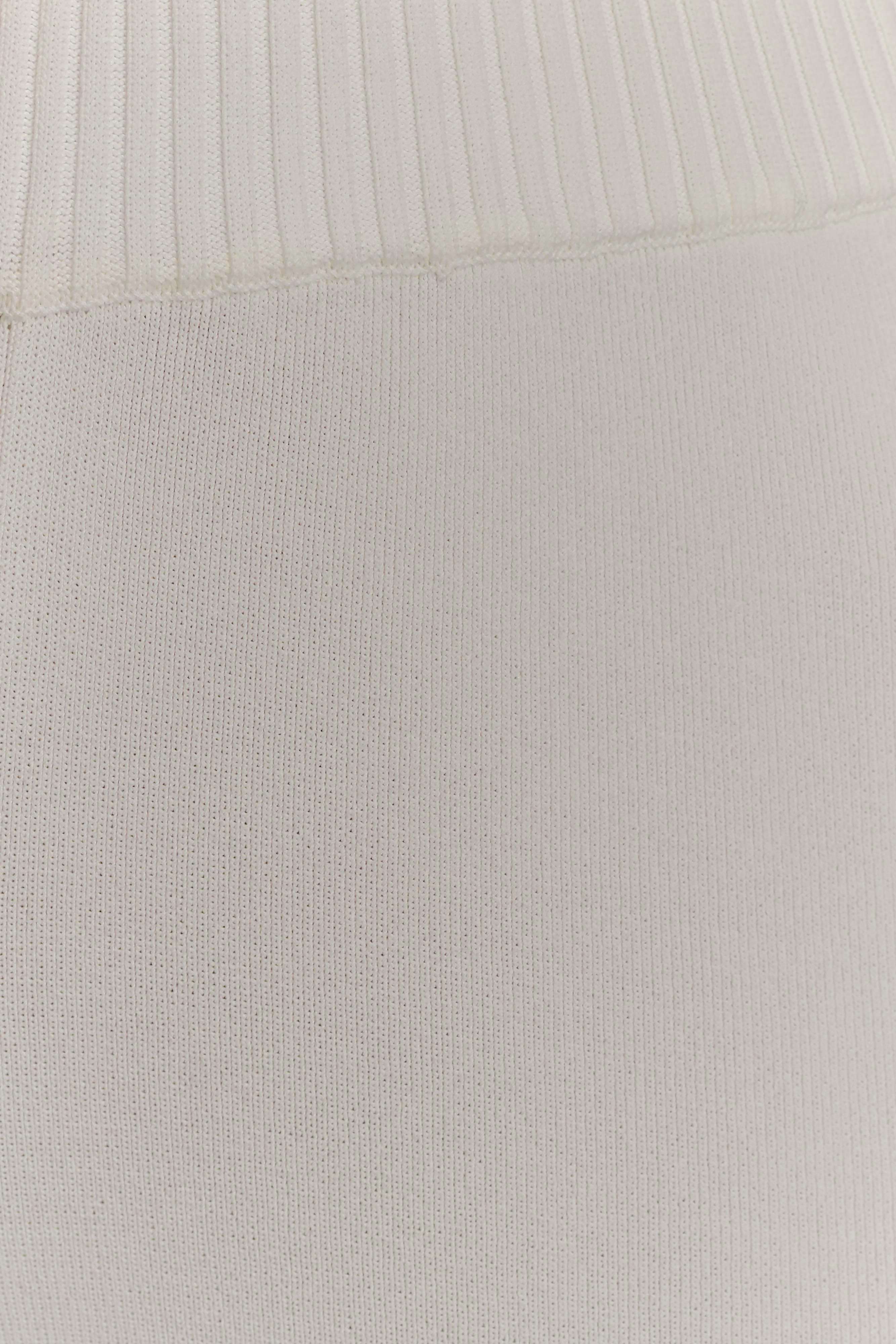 Fabiana Wide Leg Knit Pant - White