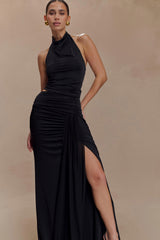 Calandra Slinky Maxi Skirt - Black