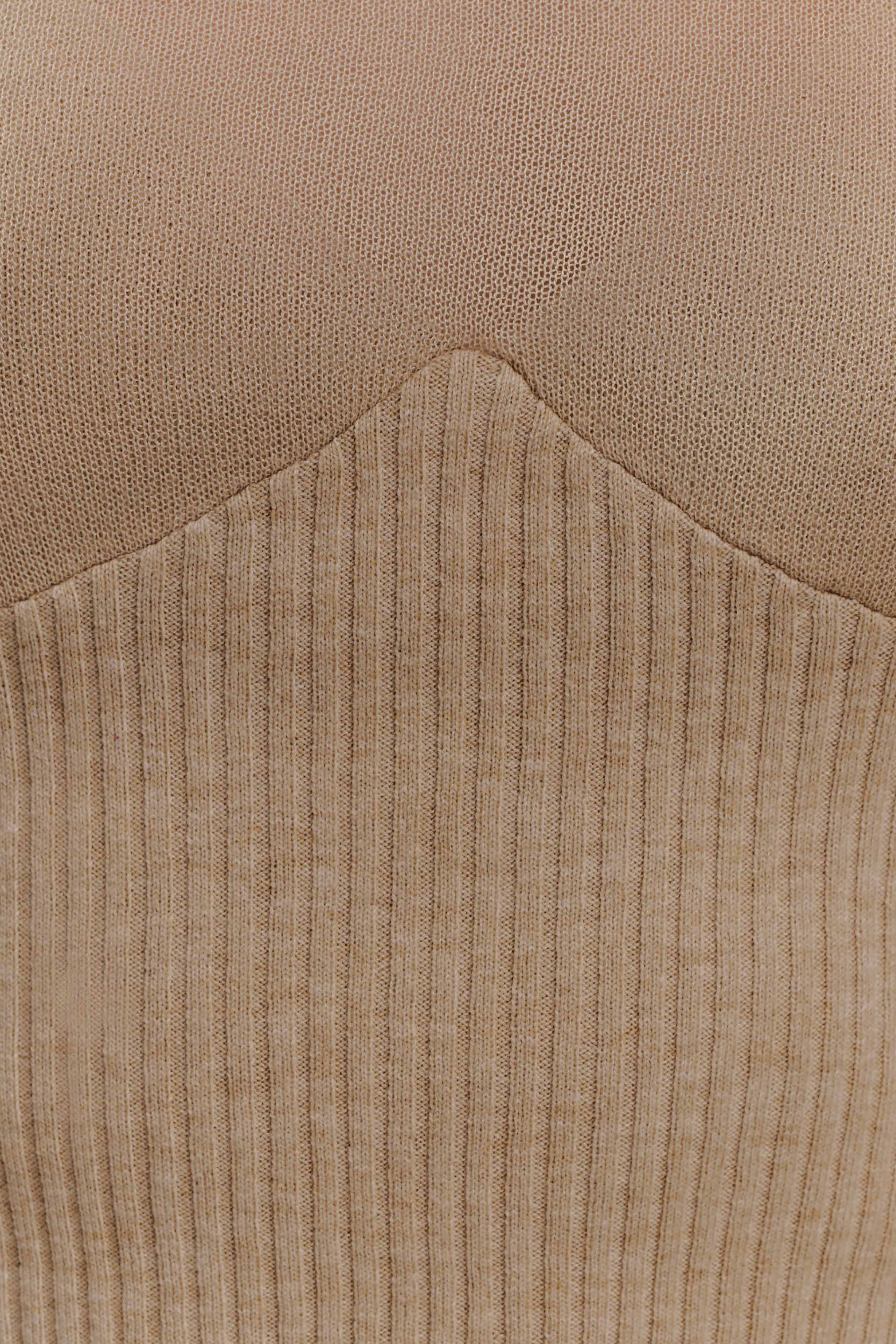 Brionee Silk Blend Knit Top - Sand