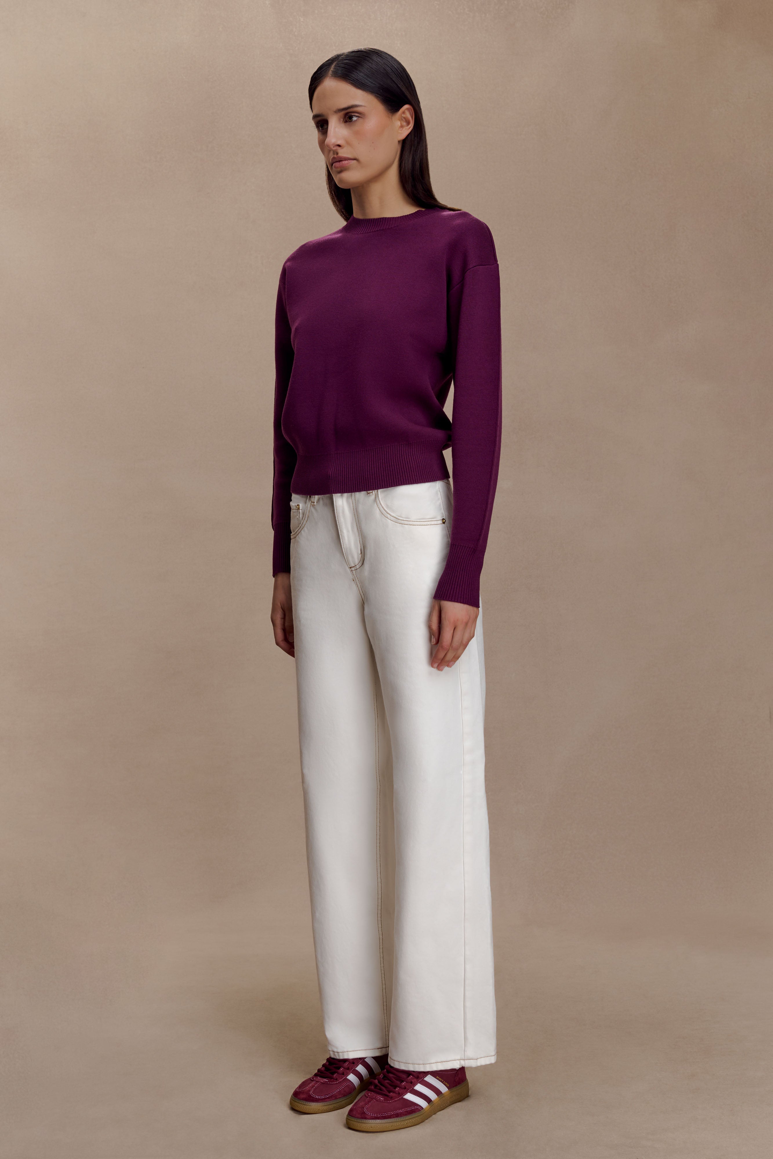 Braxton Cozy Knit Jumper - Plum