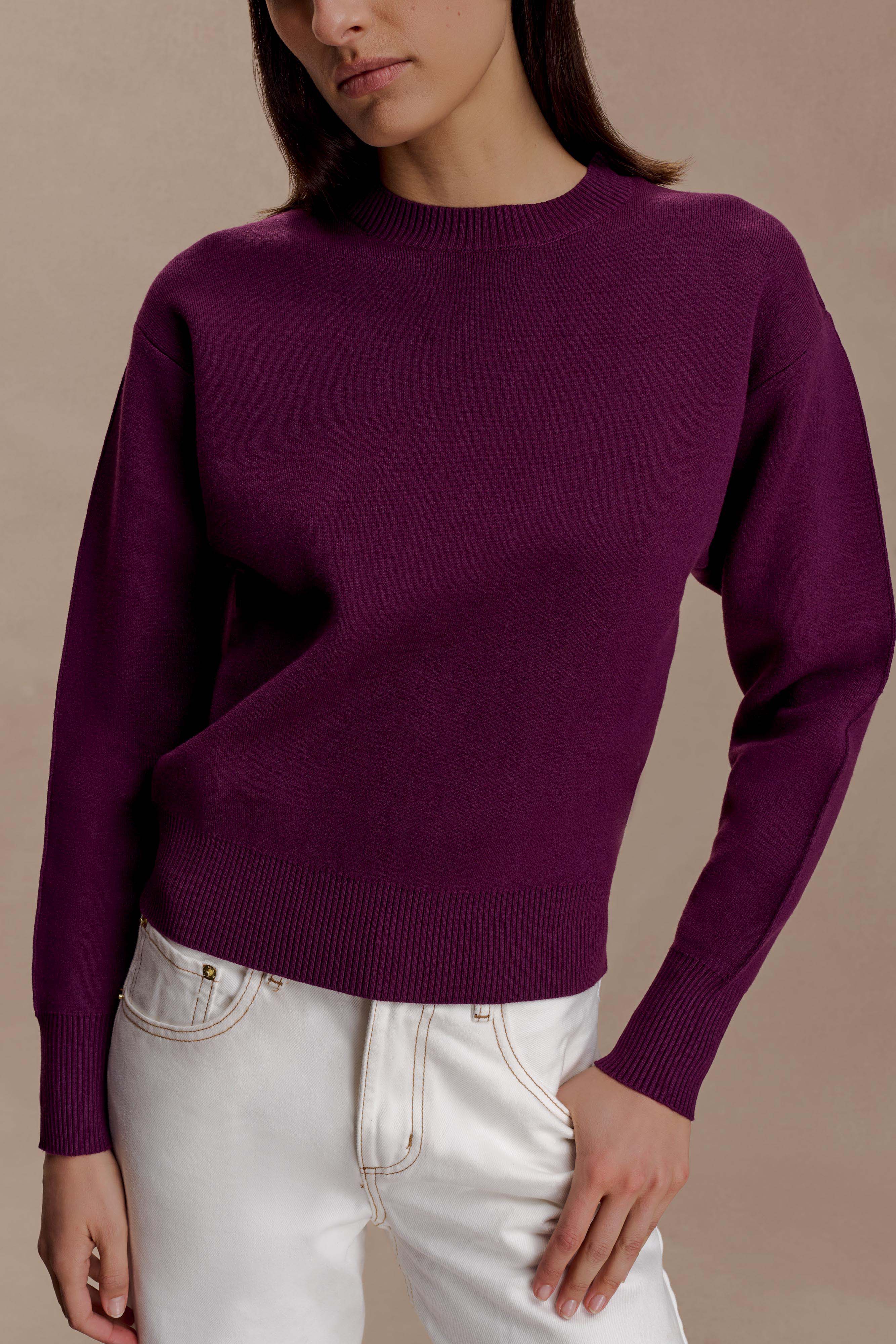Braxton Cozy Knit Jumper - Plum