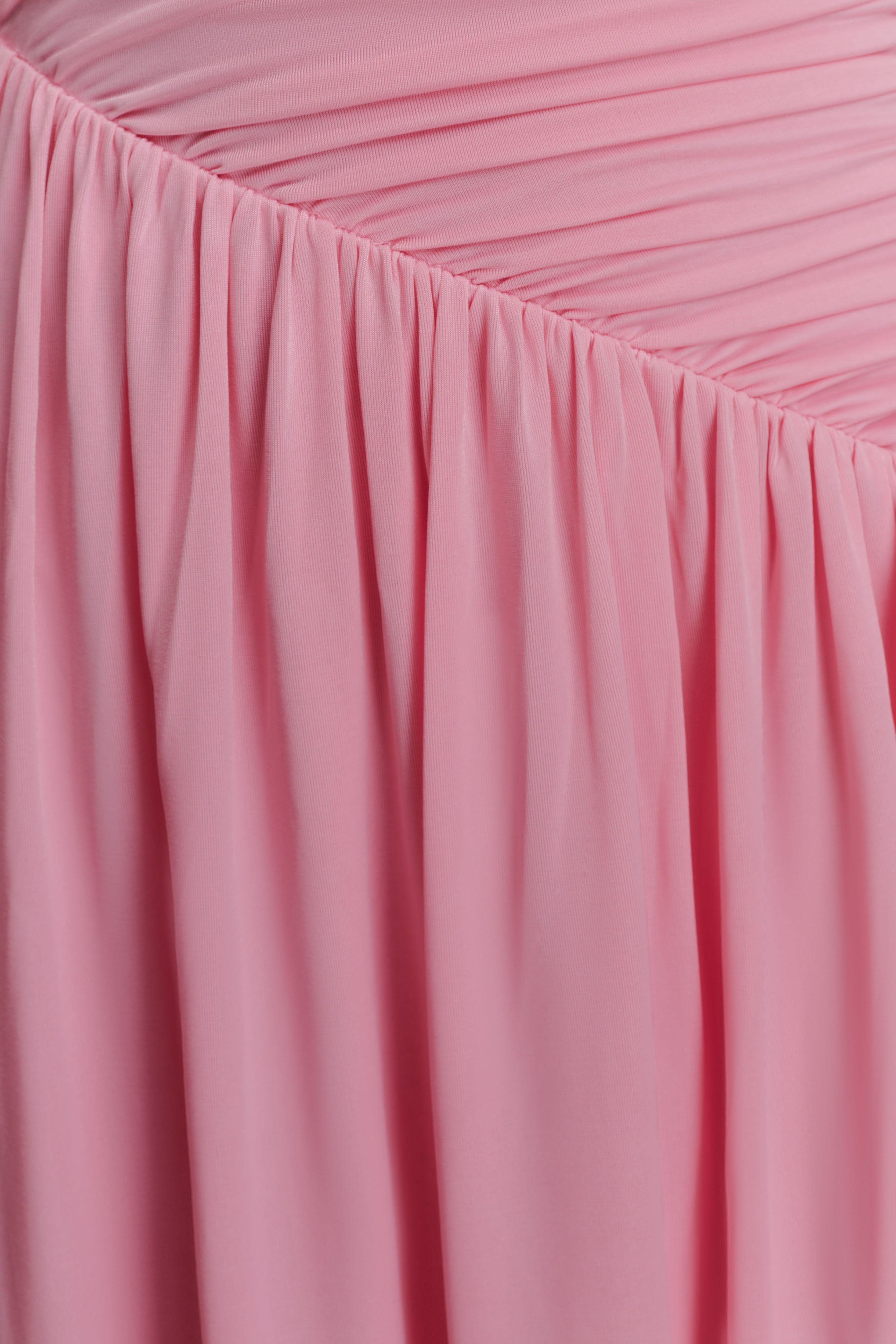 Ayeshya Slinky Asymmetric Maxi Dress - Candy Pink