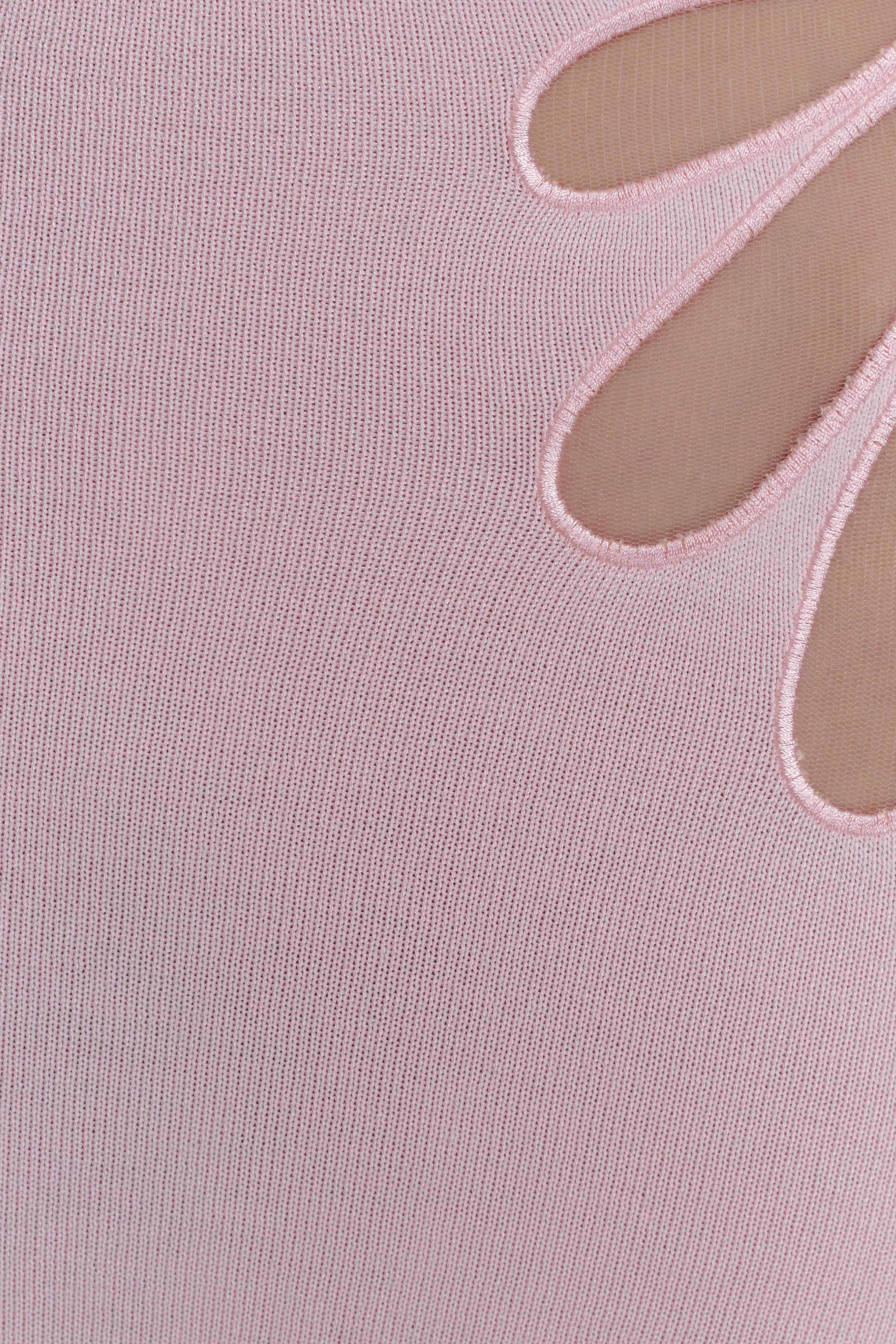 Brock Knit Halter Maxi Dress - Baby Pink