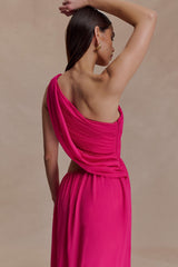 Aria Chiffon Cut Out Maxi Dress - Fuchsia