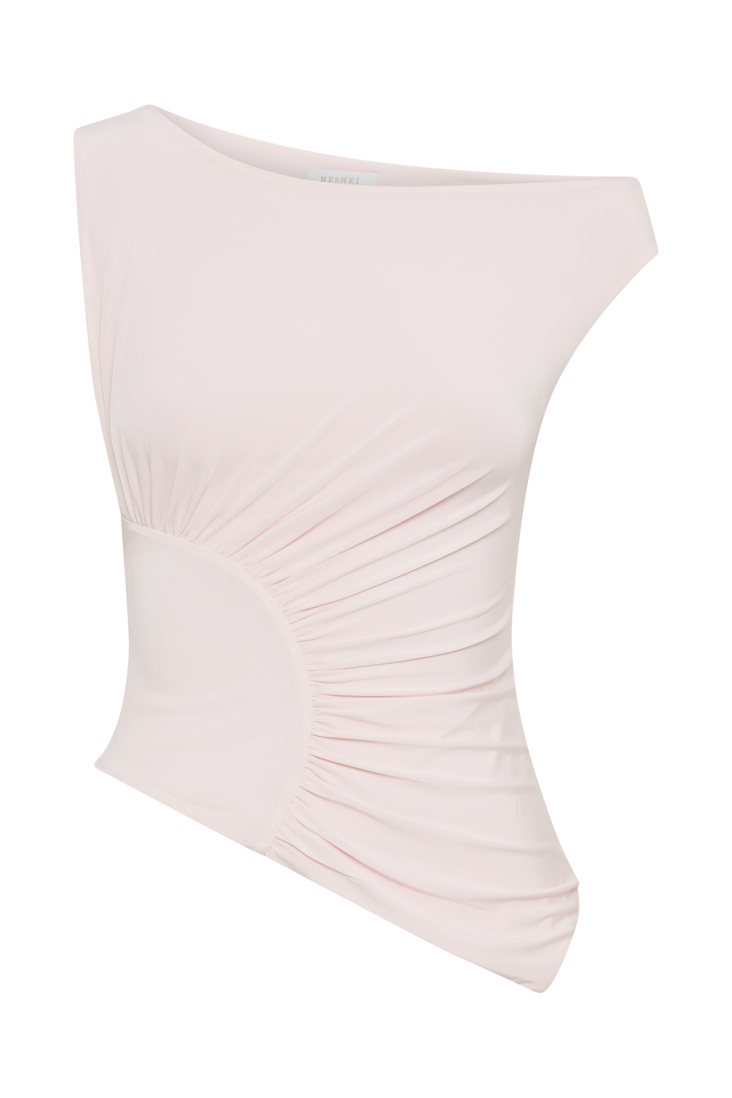 Irving Off Shoulder Slinky Top - Powder Pink