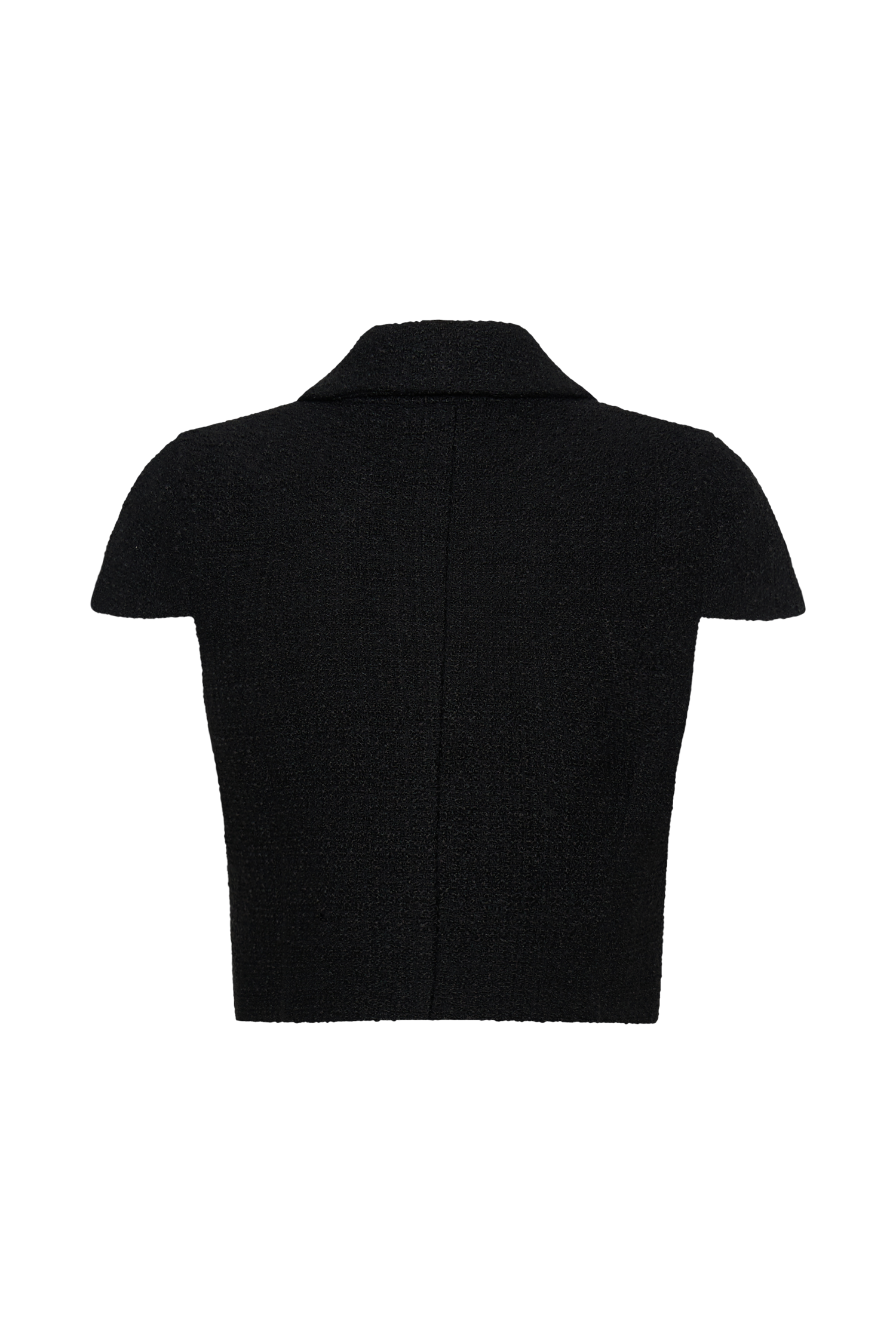 Parisa Boucle Button Up Top - Black