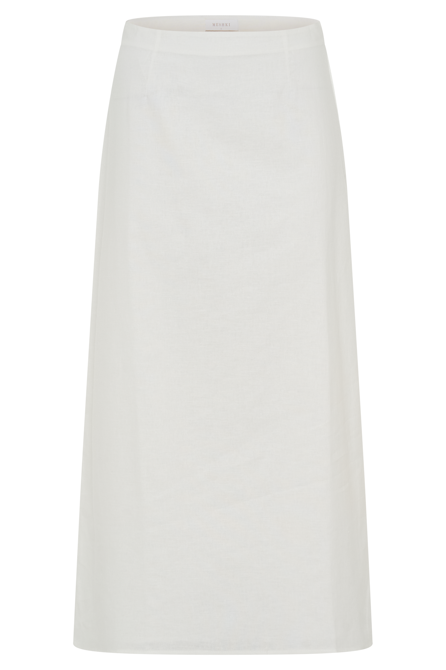 Dora Linen Midi Skirt - Ivory
