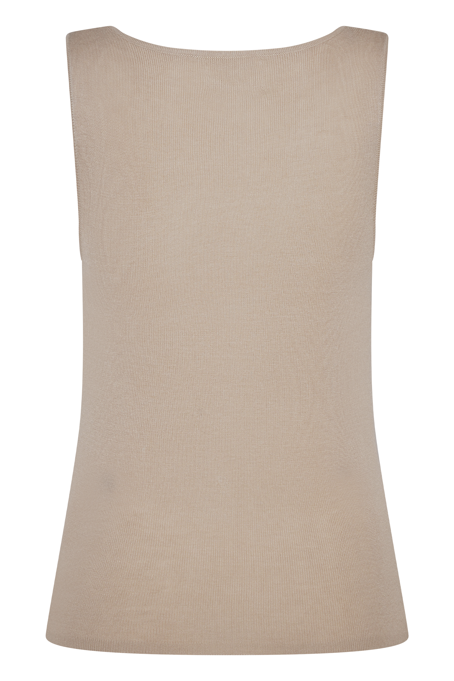 Brenda Draped Front Knit Top - Stone
