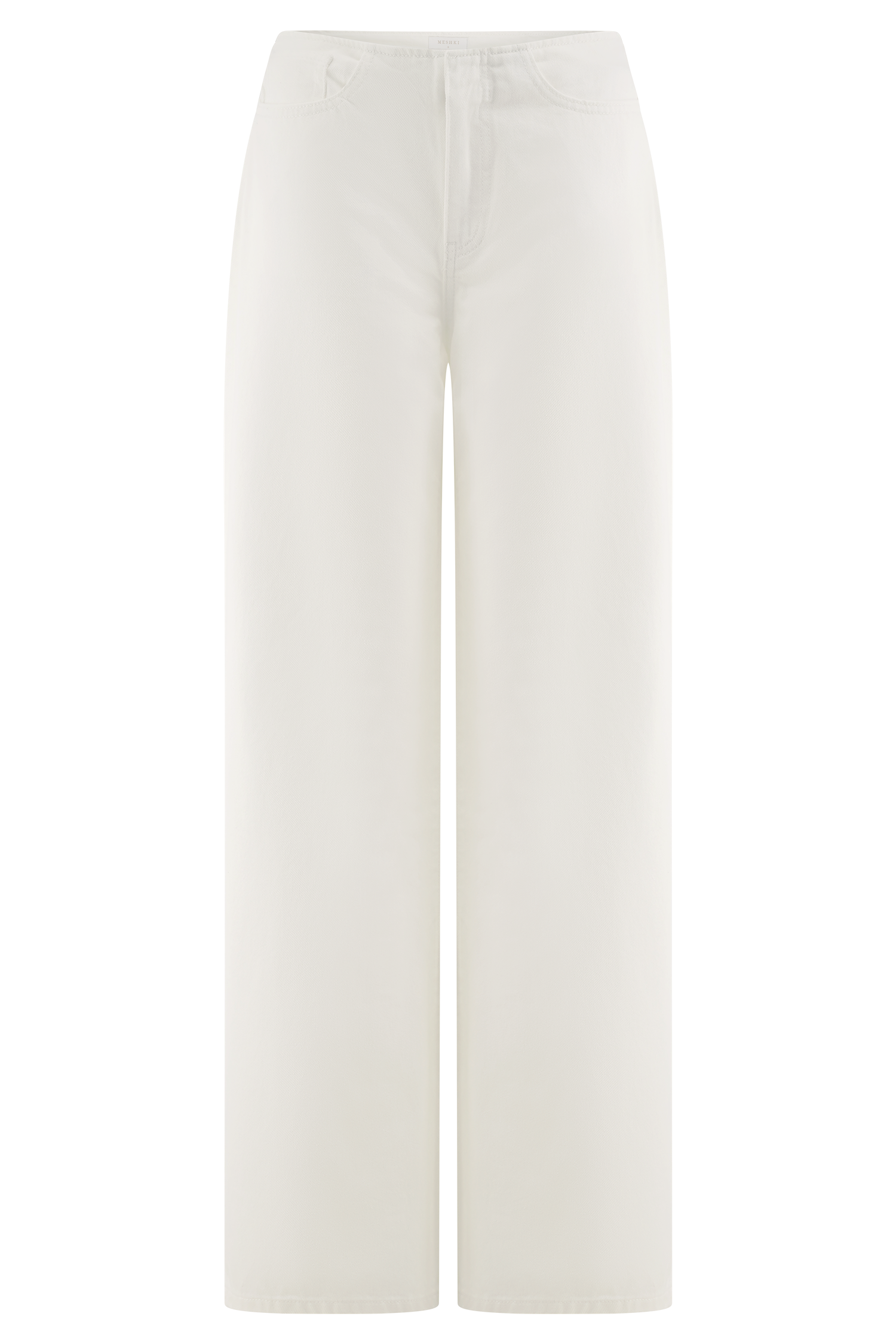Caitlin Mid Rise Denim Jeans - White