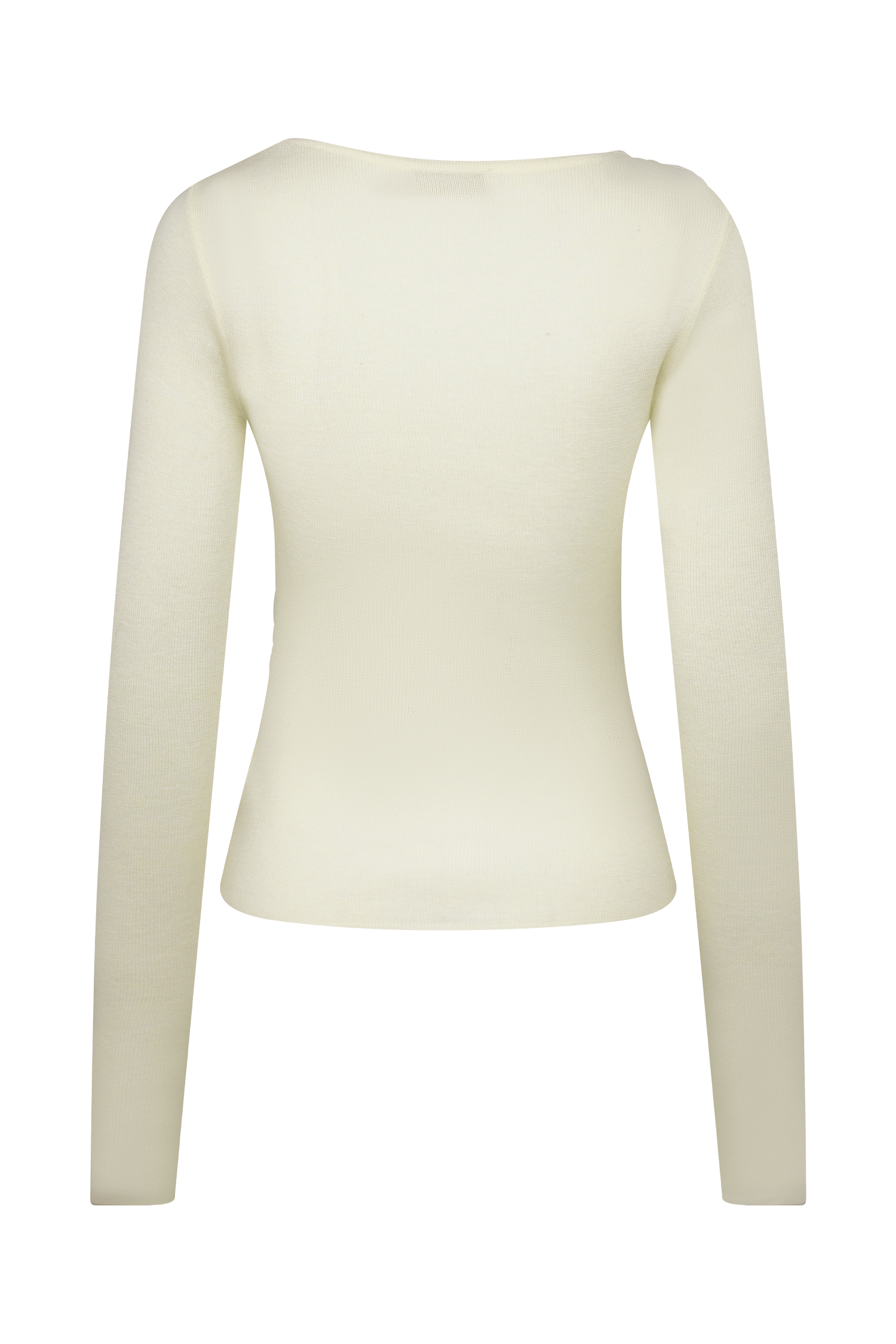 Culver Draped Twist Knit Top - Cream