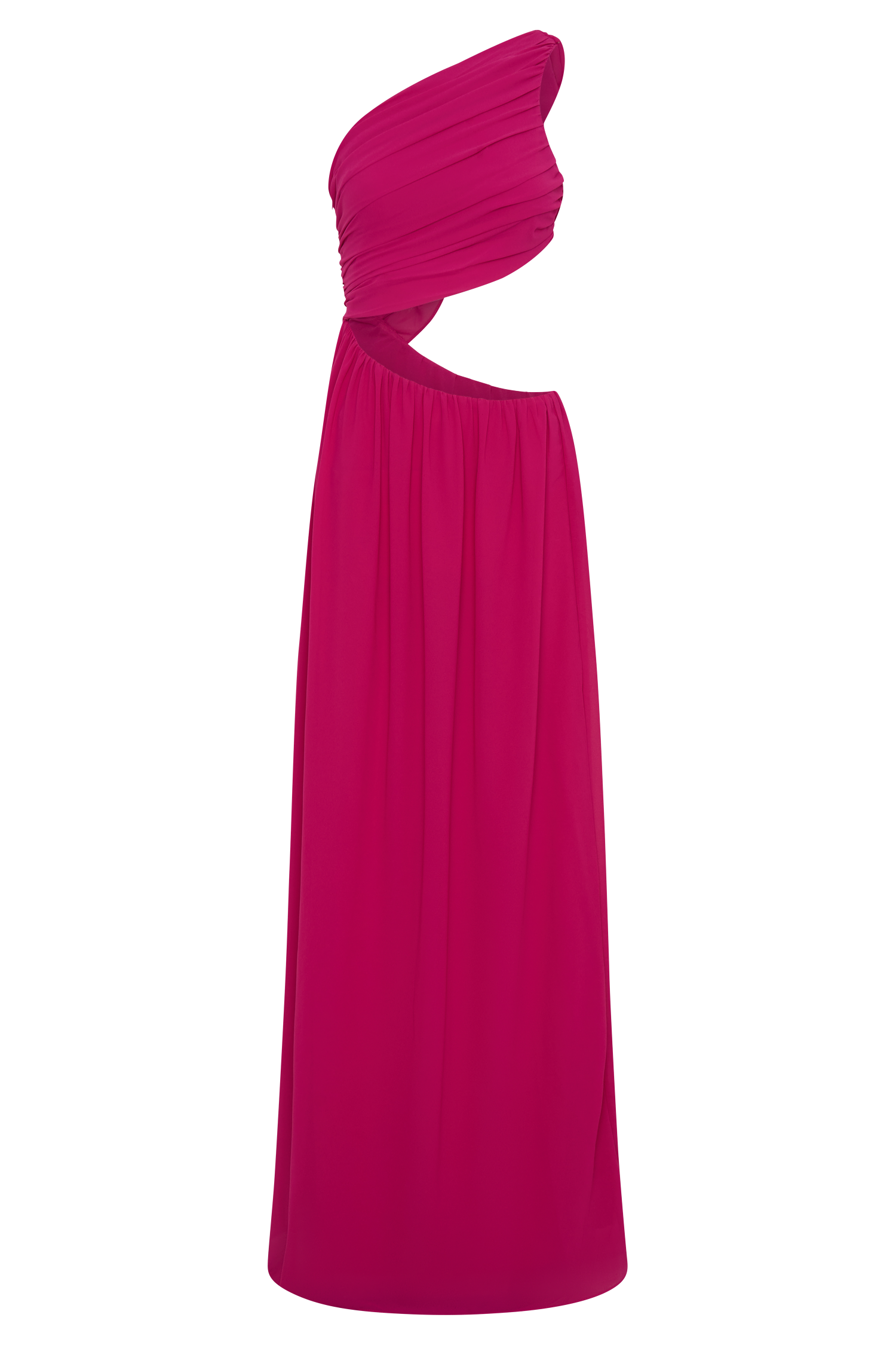 Aria Chiffon Cut Out Maxi Dress - Fuchsia