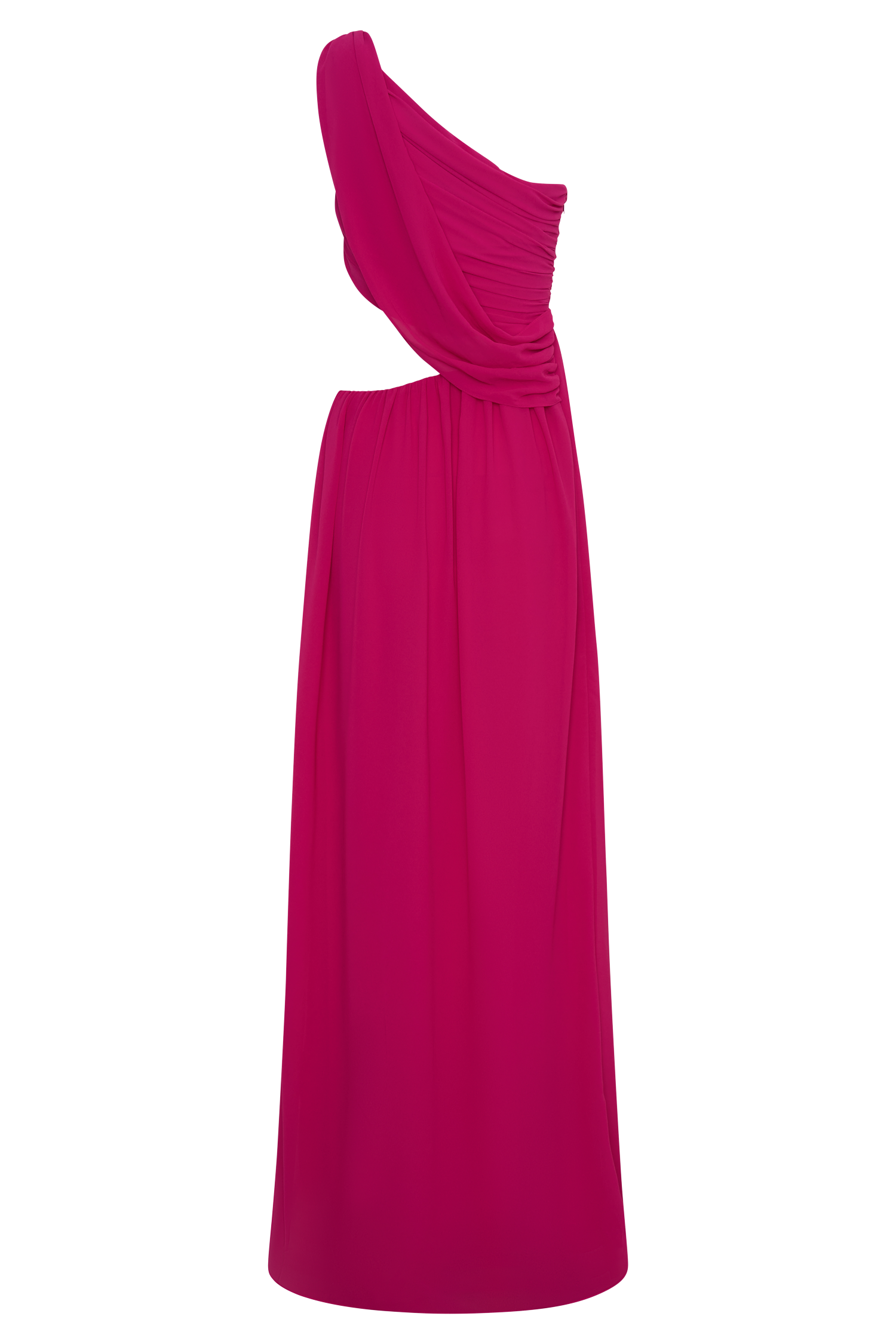 Aria Chiffon Cut Out Maxi Dress - Fuchsia