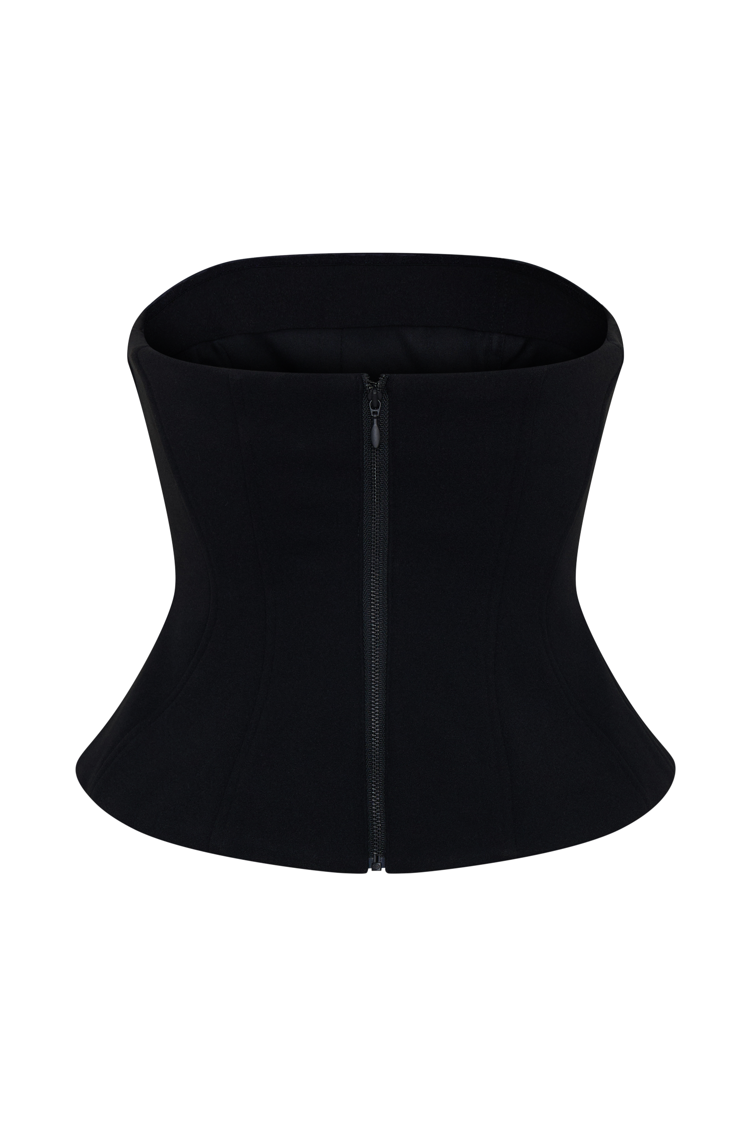 Arla Button Up Corset Top - Black