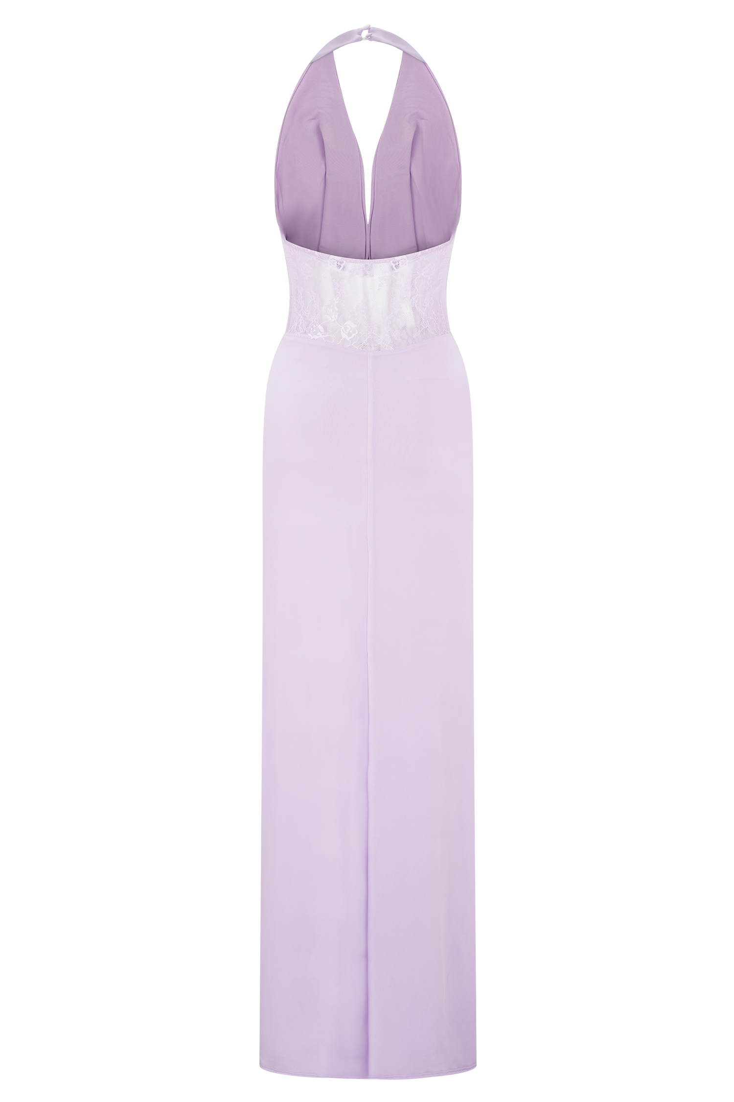 Bonnie Slinky And Lace Maxi Dress - Lilac
