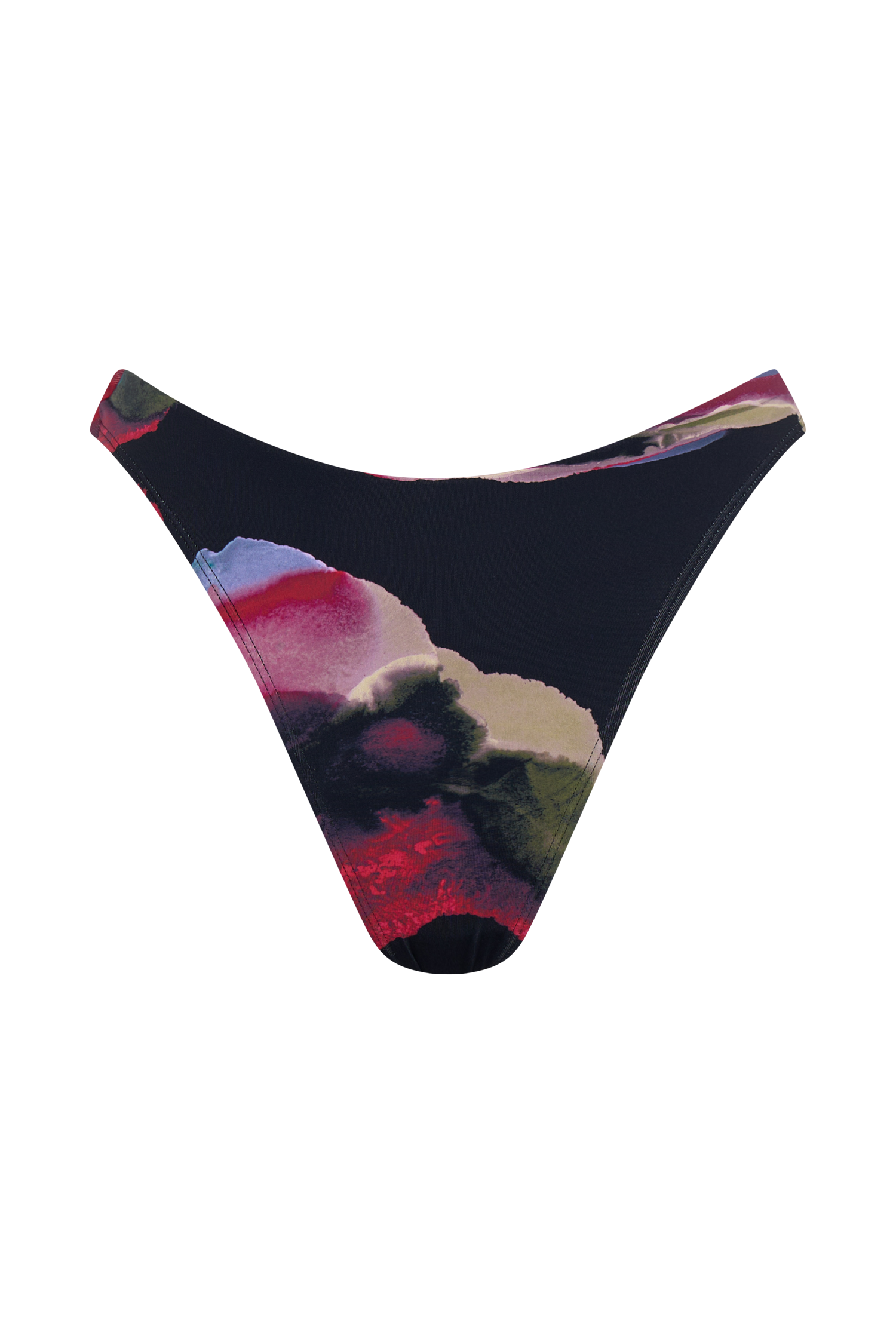 Brianna Cheeky Cut Bikini Bottom - Multi Fluid Reverie Print