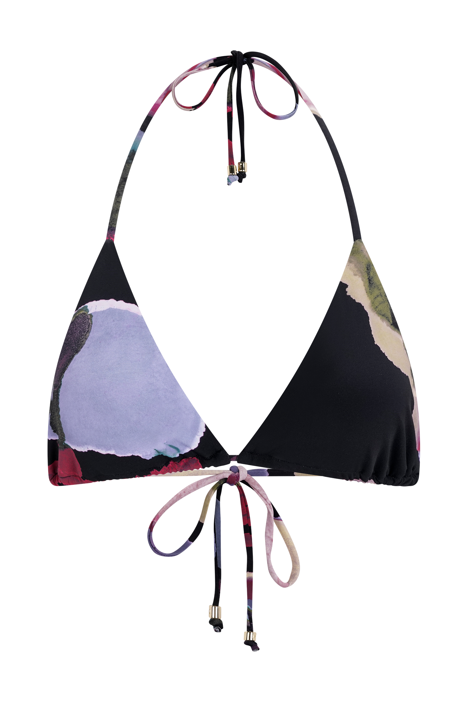 Brianna Triangle Bikini Top - Multi Fluid Reverie Print