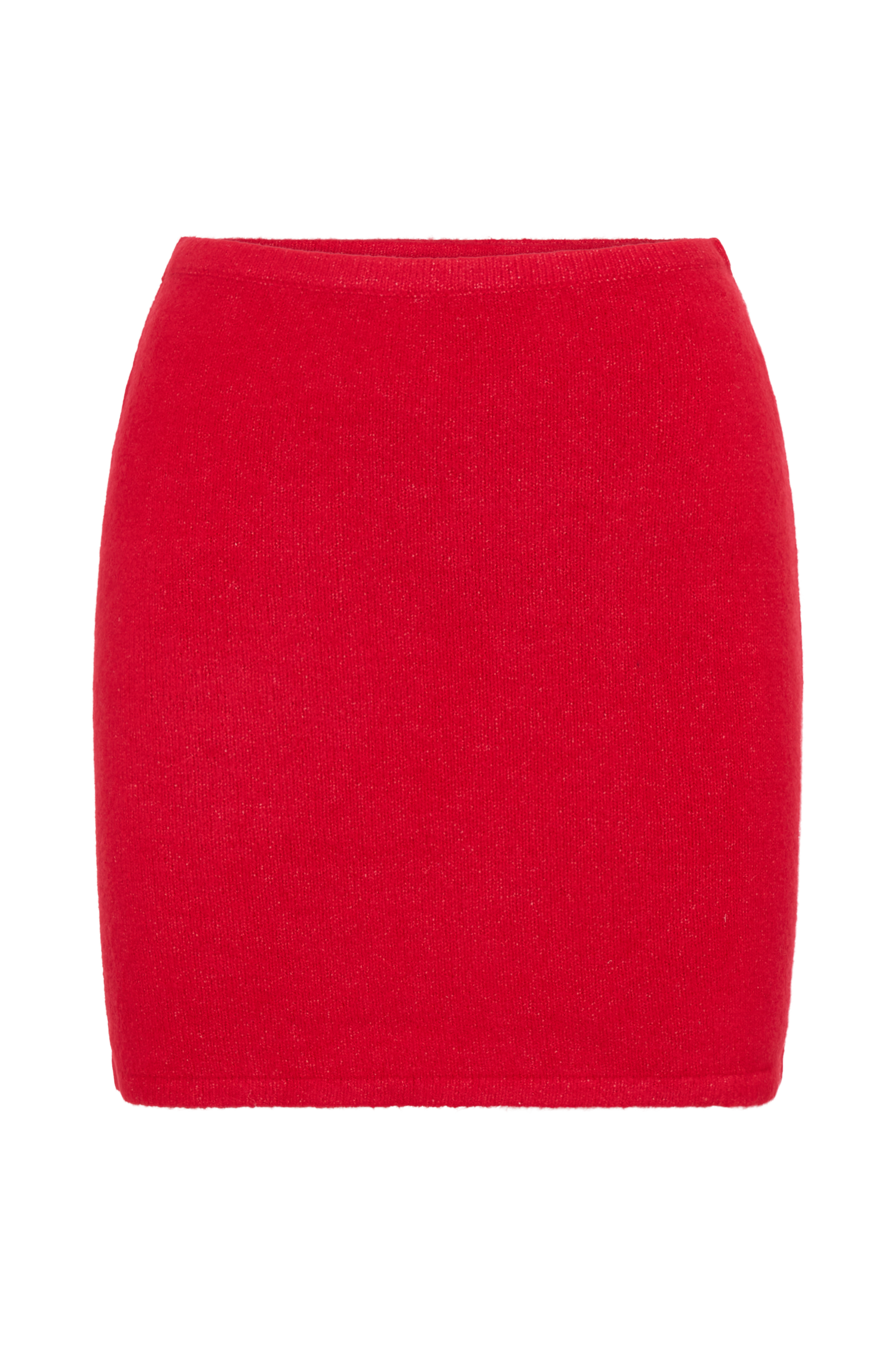 Brianne Knit Mini Skirt - Ruby