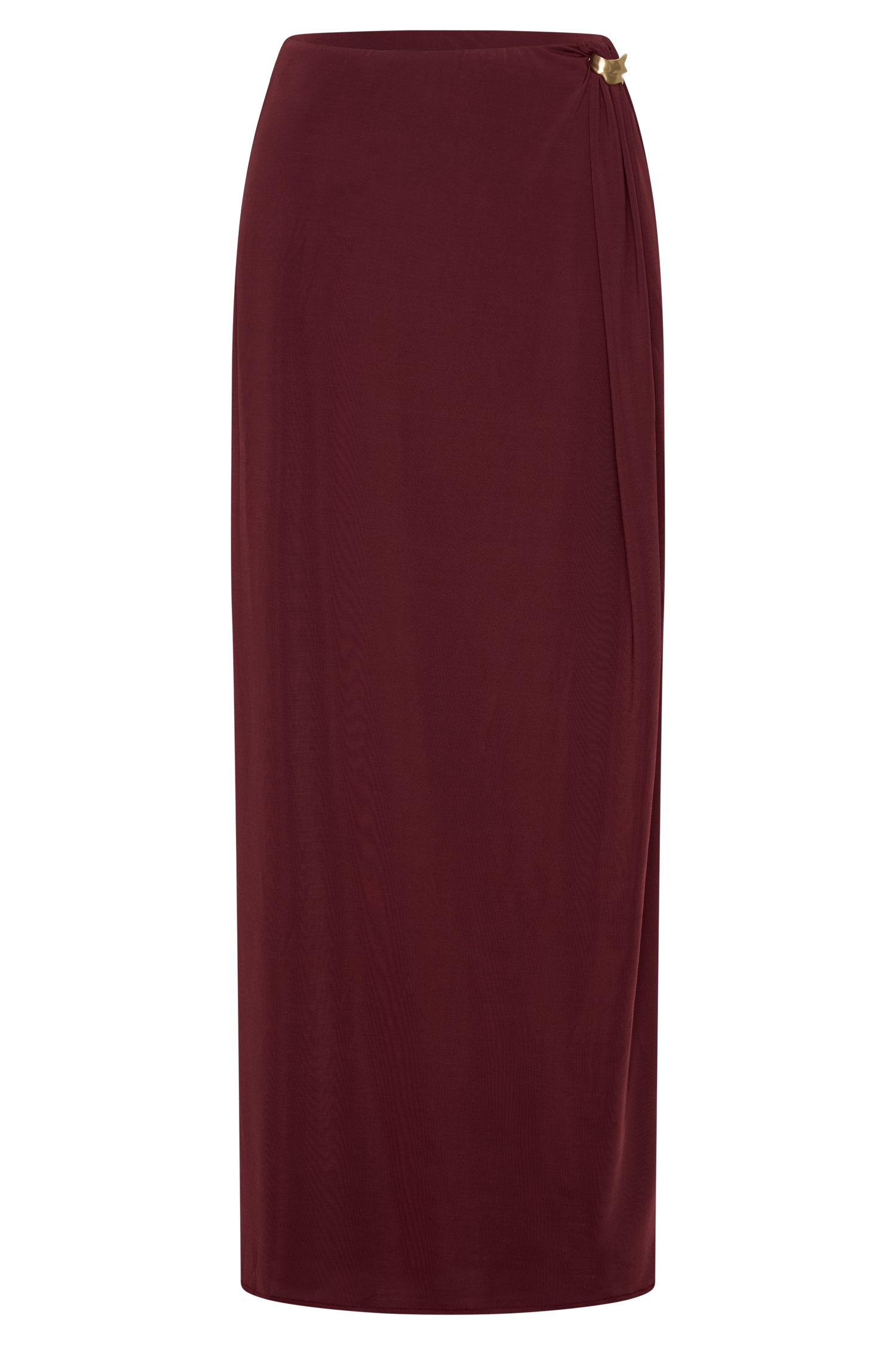 Bridget Slinky Cowl Back Top - Burgundy