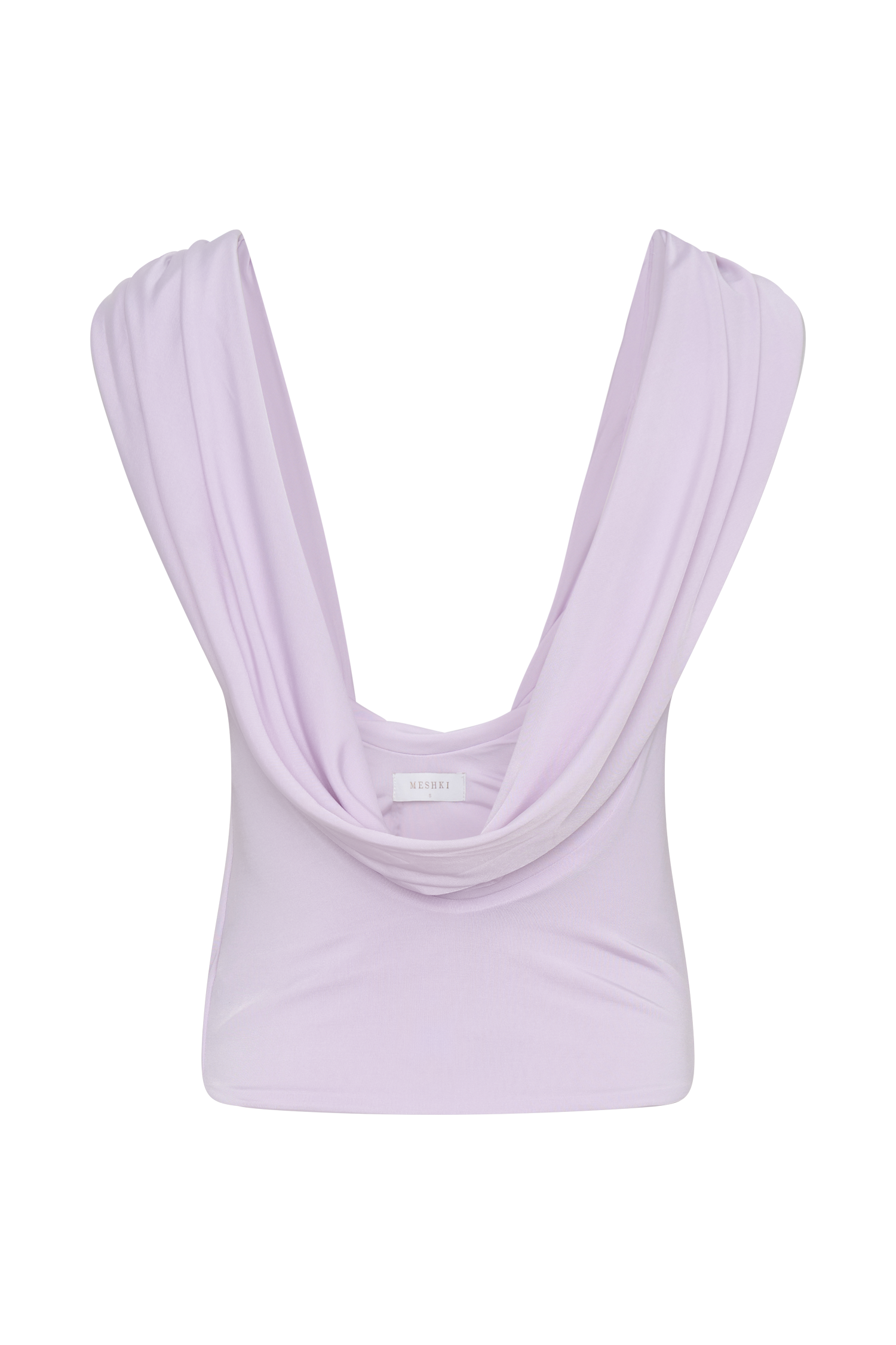 Bridget Slinky Cowl Back Top - Dusty Lilac