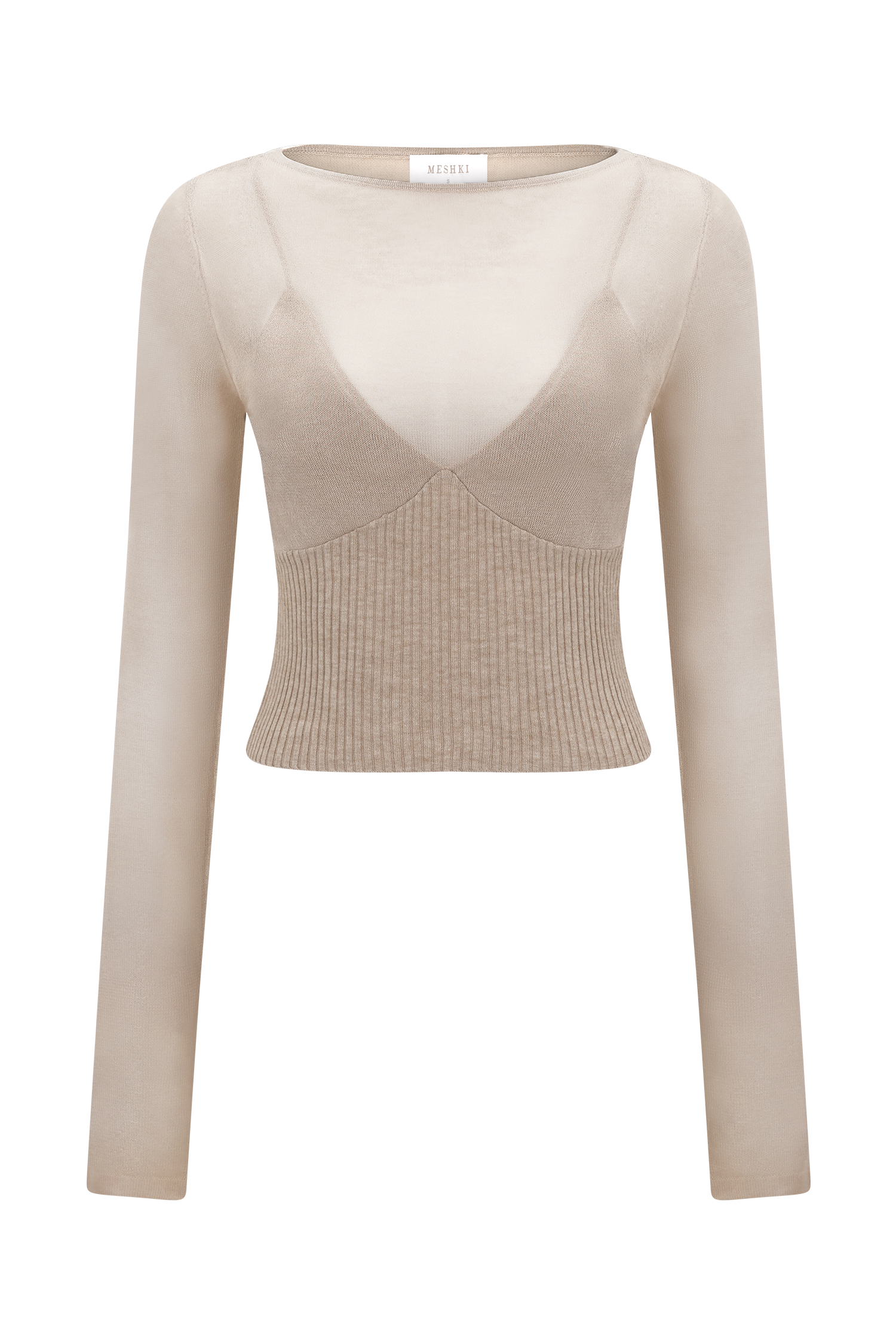 Brionee Silk Blend Knit Top - Sand