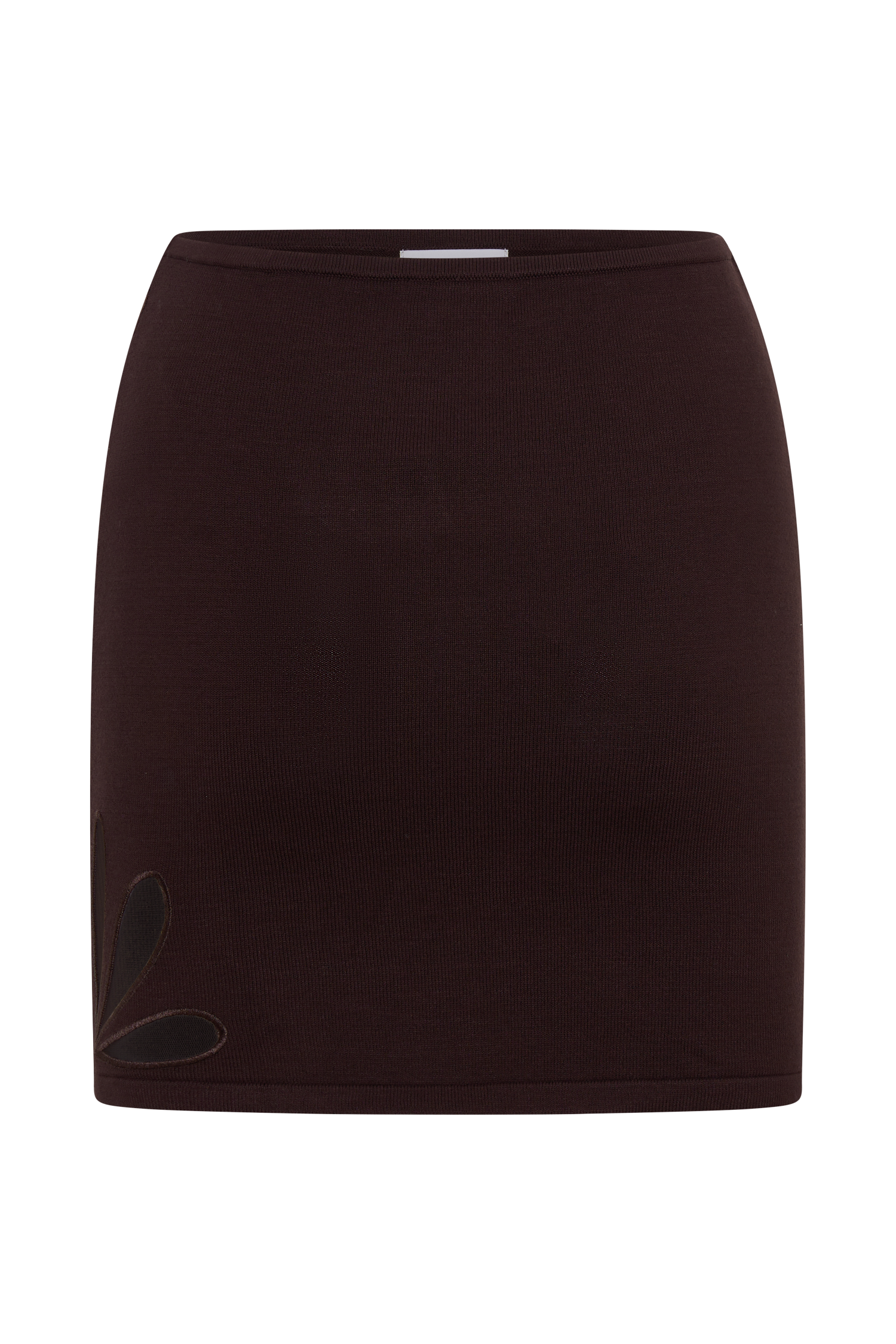 Brock Knit Cut Out Mini Skirt - Dark Chocolate