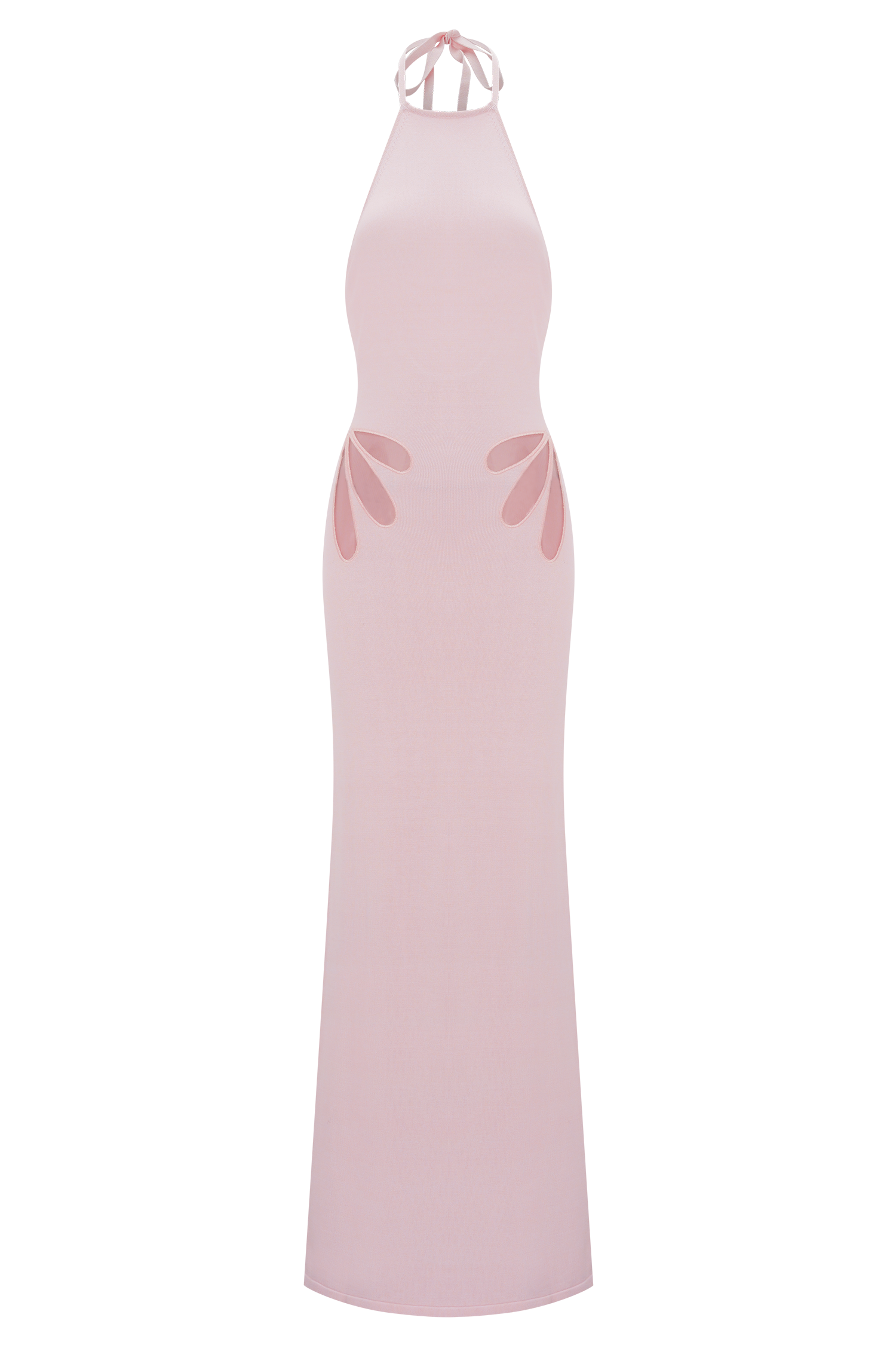 Brock Knit Halter Maxi Dress - Baby Pink