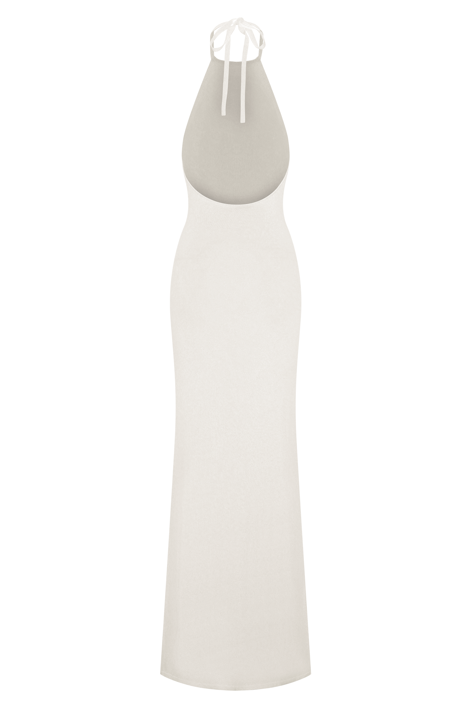 Brock Knit Halter Maxi Dress - White