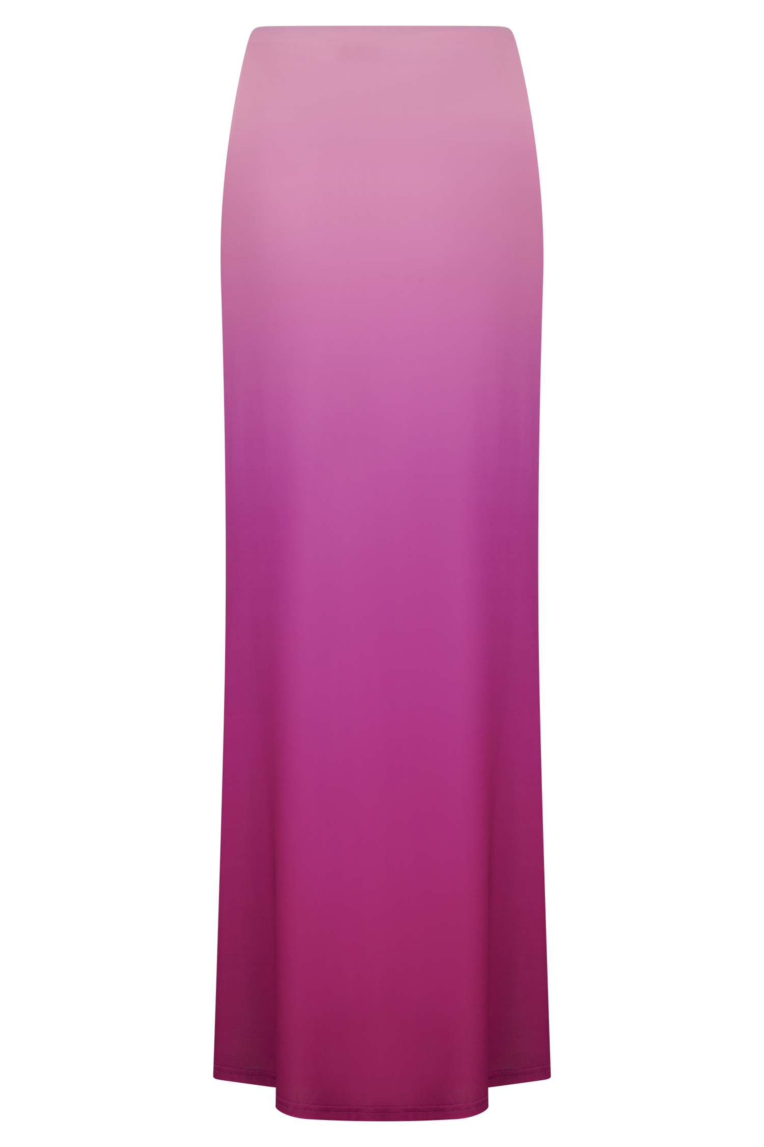 Bruna Slinky Fishtail Maxi Skirt - Ombre Pink