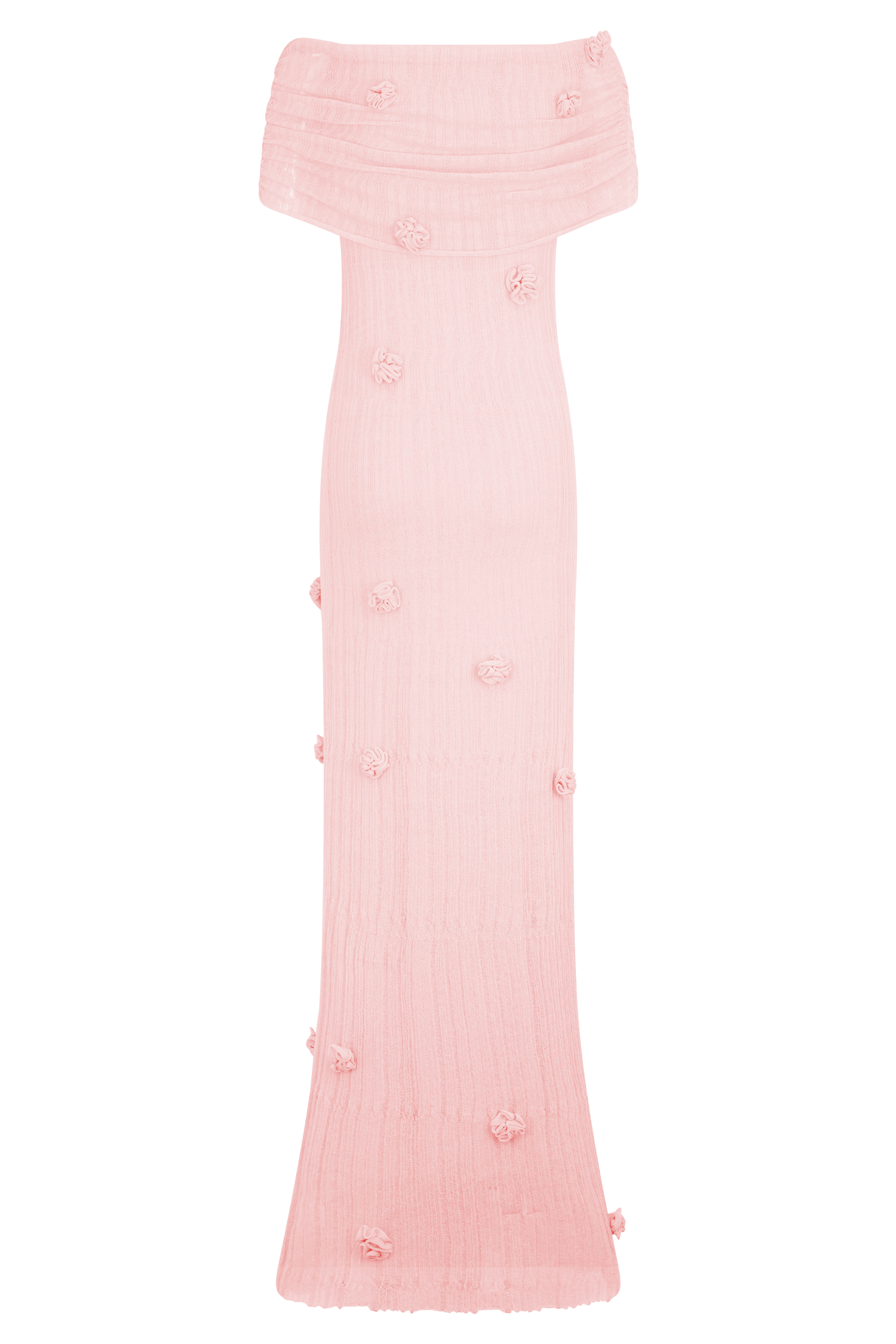 Brynn Orchid Knit Maxi Dress - Pastel Pink