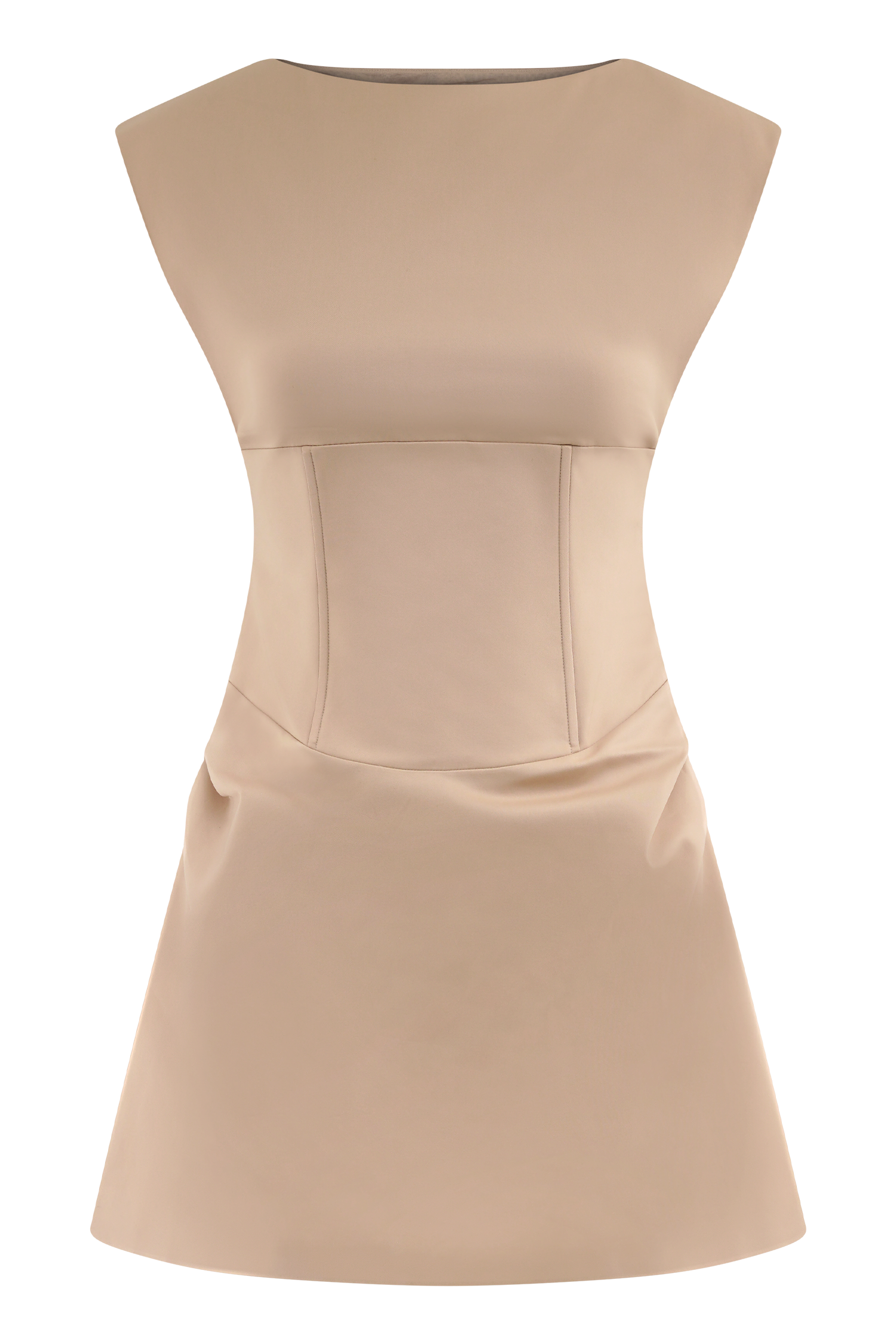 Doris Sleeveless Mini Dress - Camel