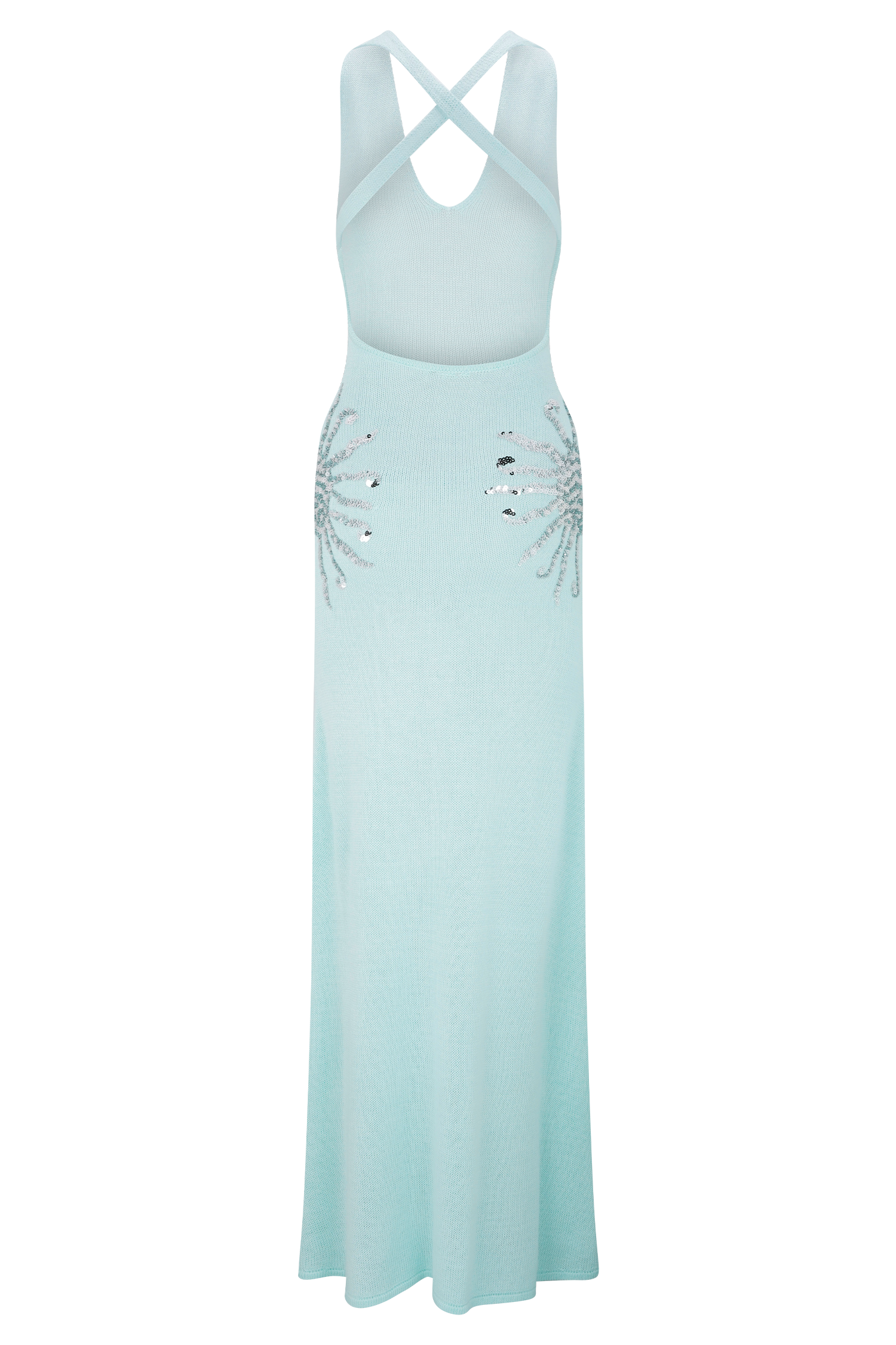 Ellington Knit Maxi Dress With Sequin - Lagoon