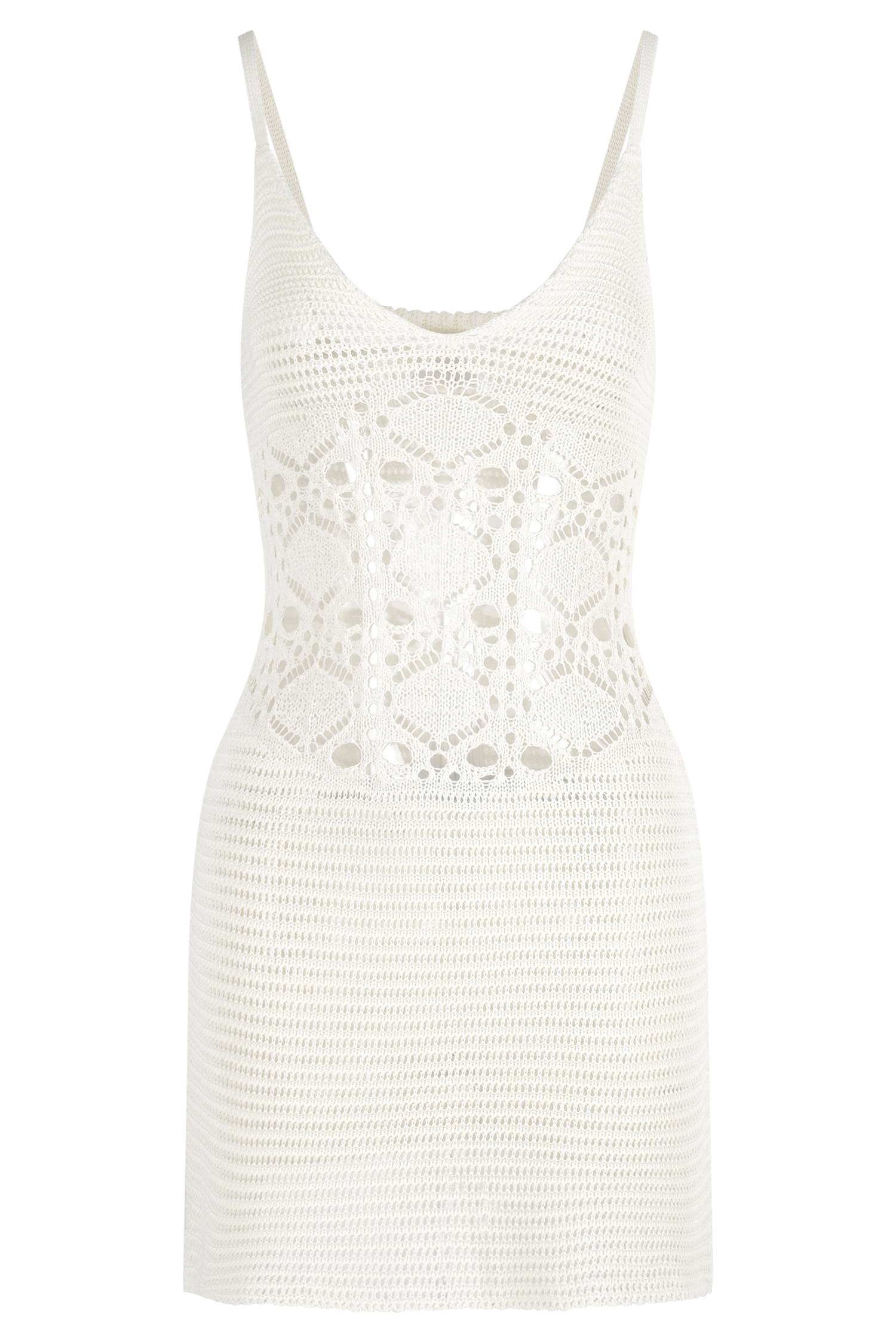 Everette Crochet Knit Mini Dress - Ivory