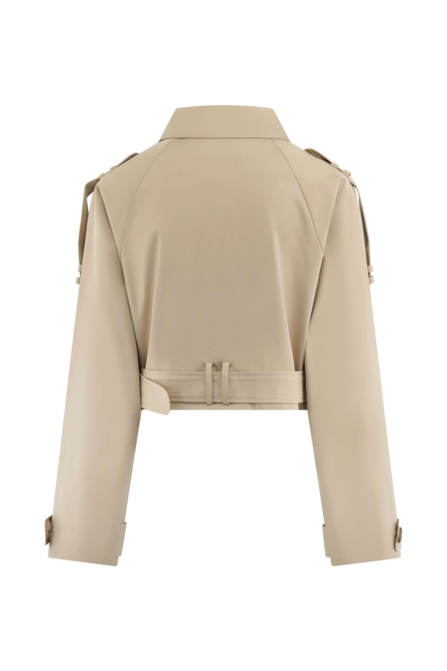 Frank Cropped Collared Jacket - Camel