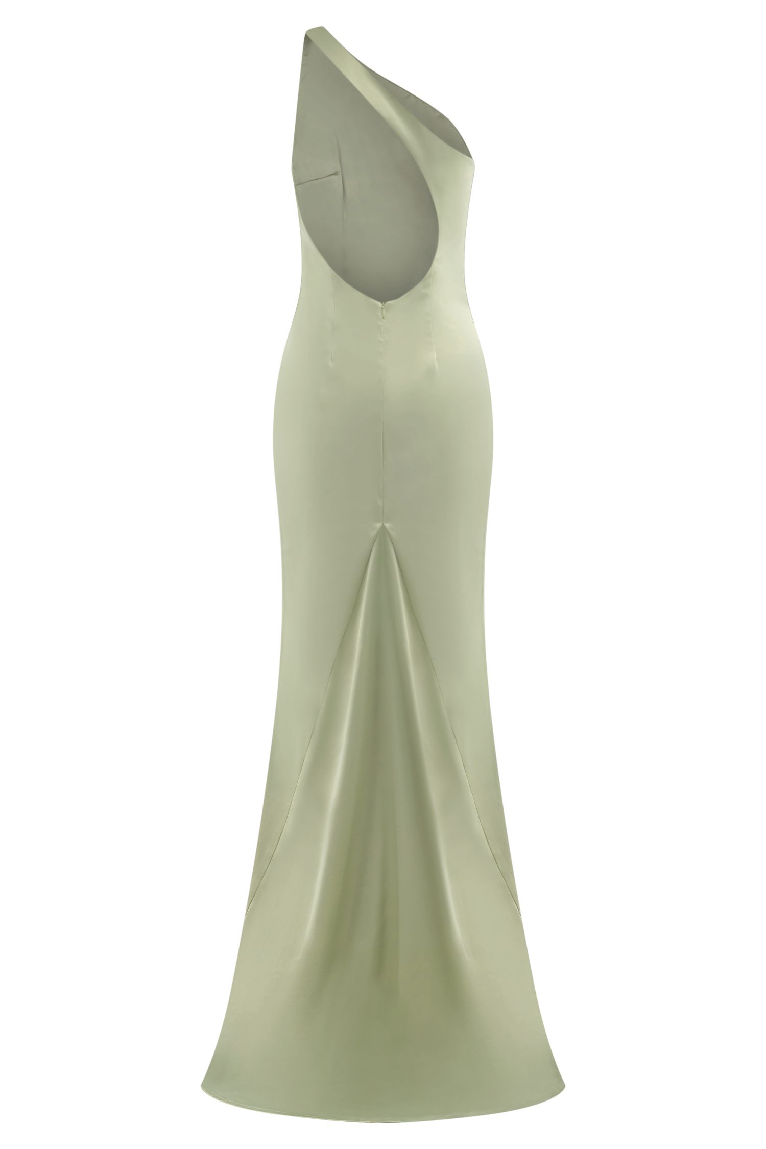Harper One Shoulder Gown - Sage