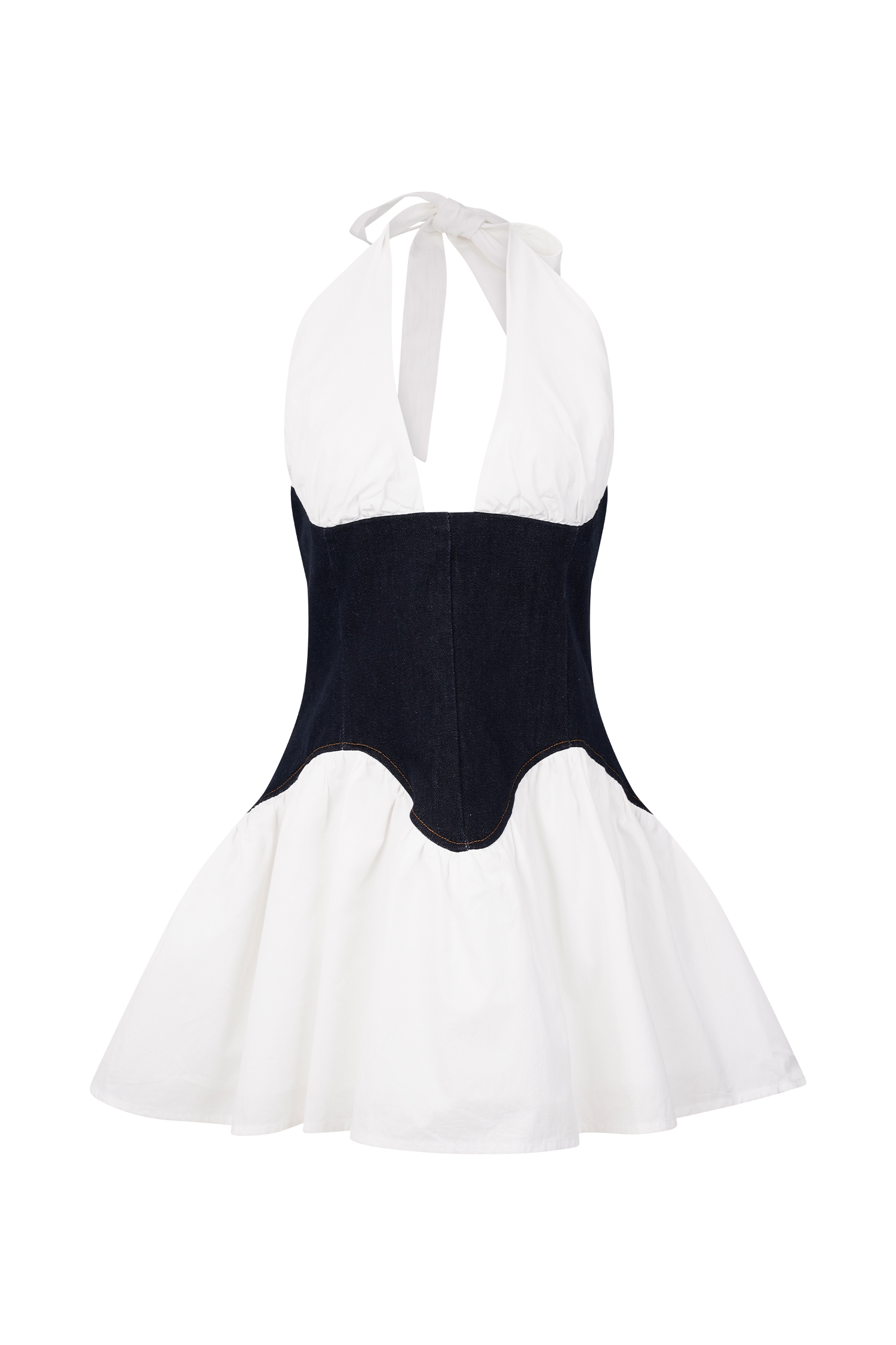 Merlyn Denim Cotton Mini Dress - Indigo Blue