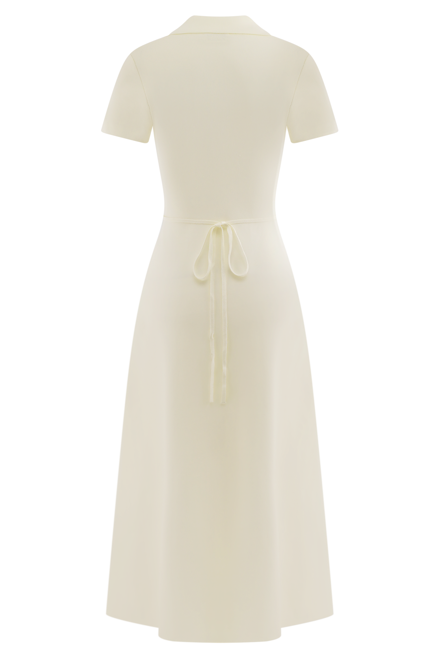 Pearson Short Sleeve Knit Midi Dress - Ivory
