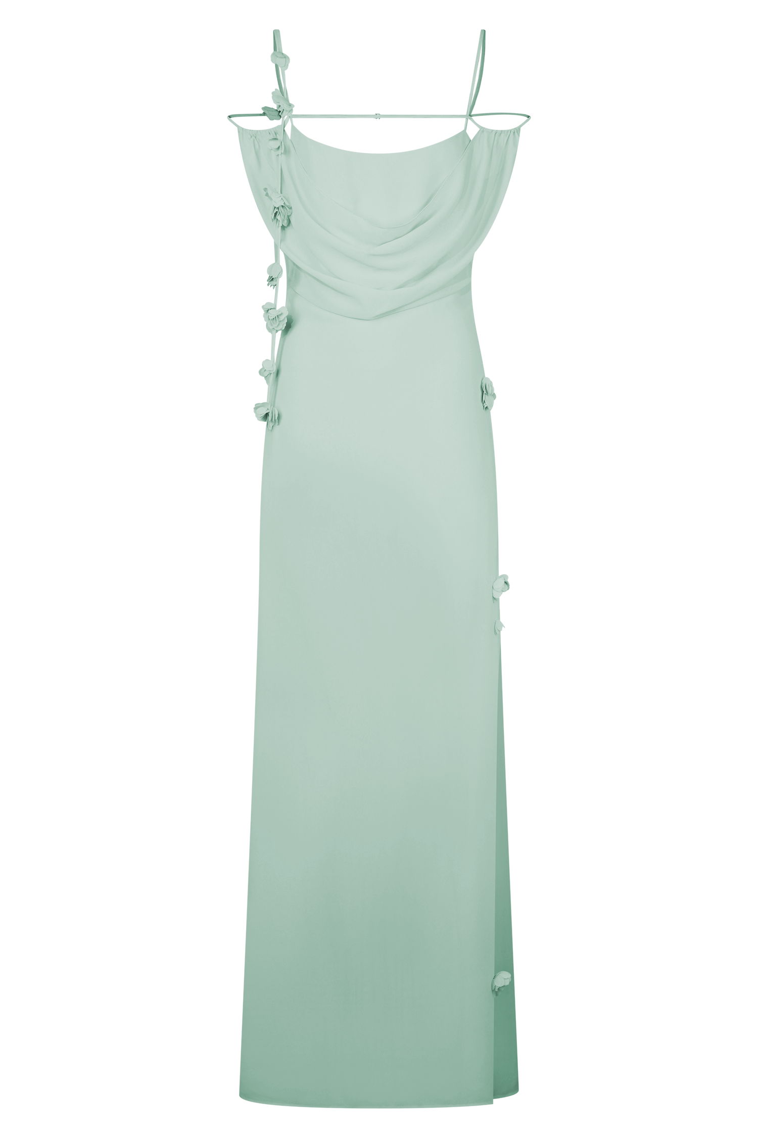 Rosalie Floral Chiffon Maxi Dress - Lagoon