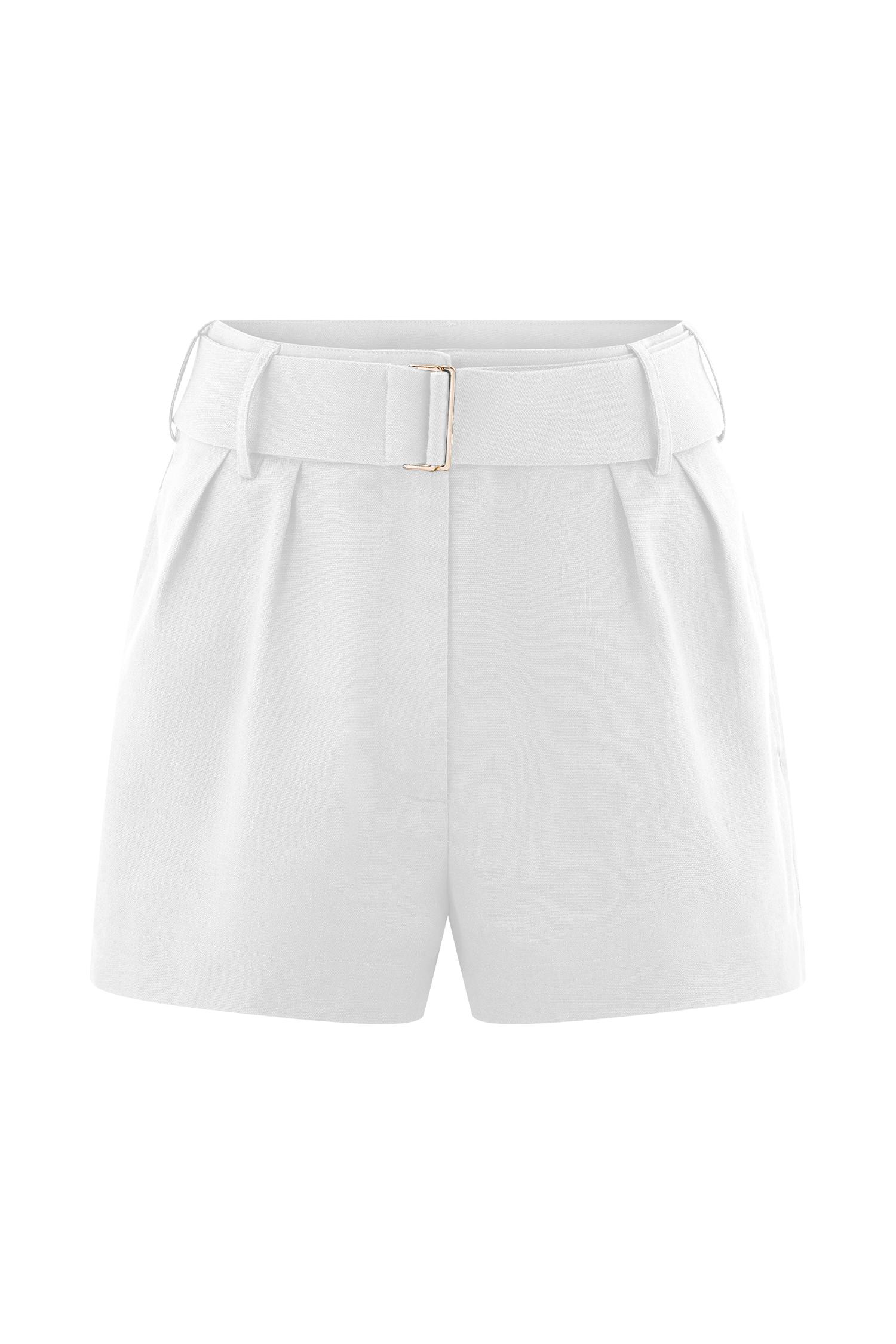 Scout Linen Belted Shorts - White