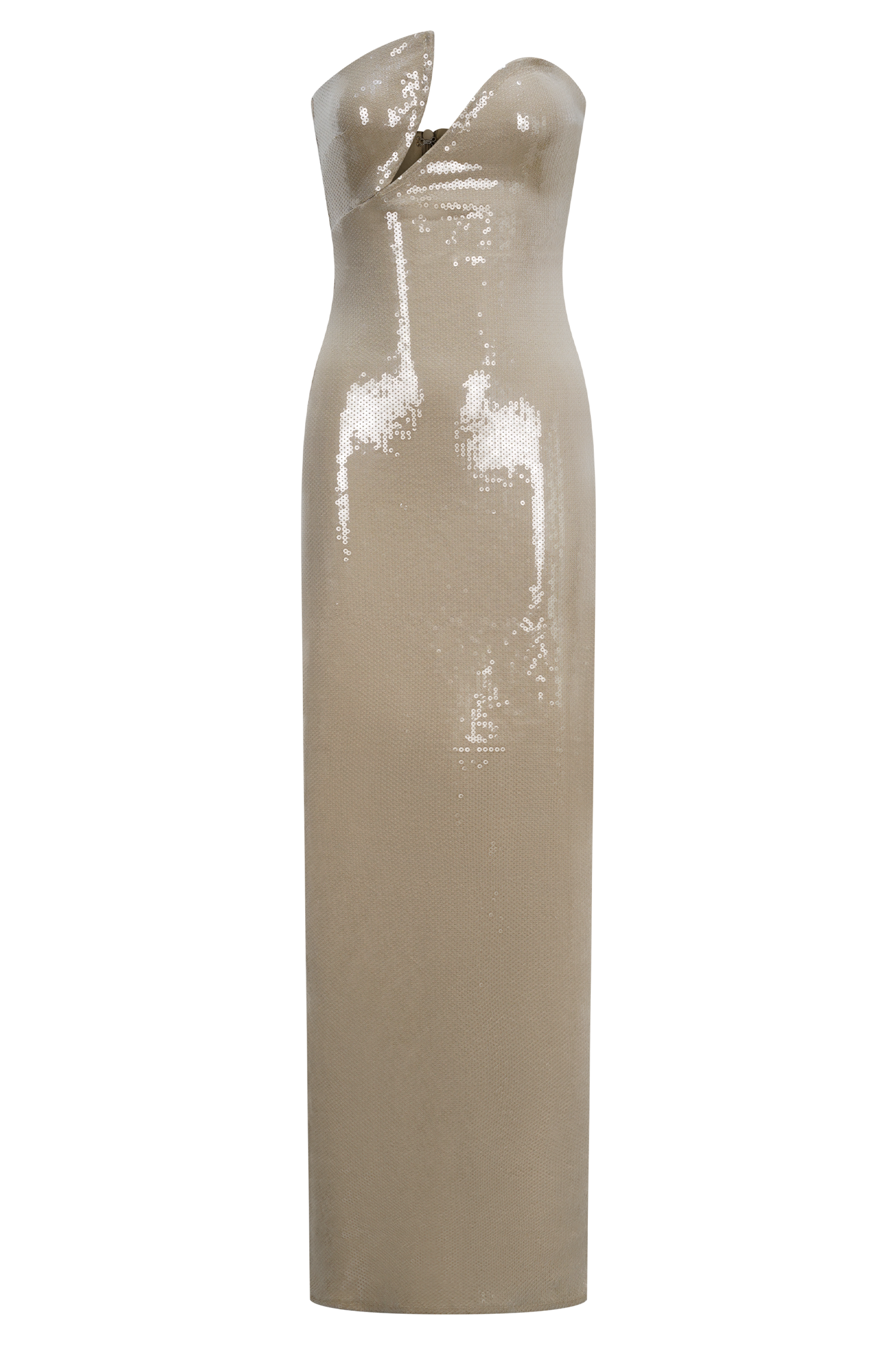 Winston Strapless Sequin Maxi Dress - Taupe